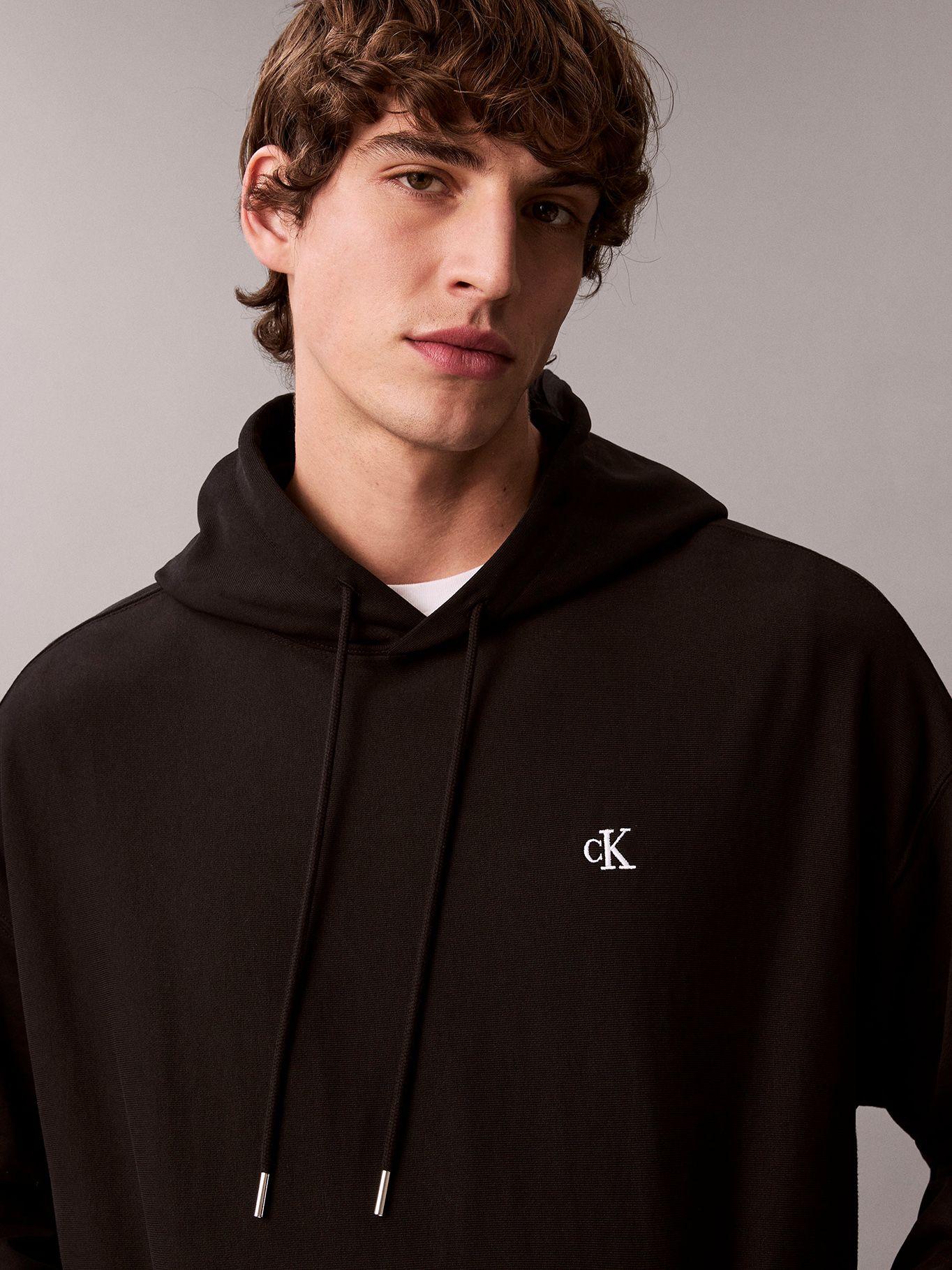 Polerón de Gorro - Monograma Bordado Negro Calvin Klein-4