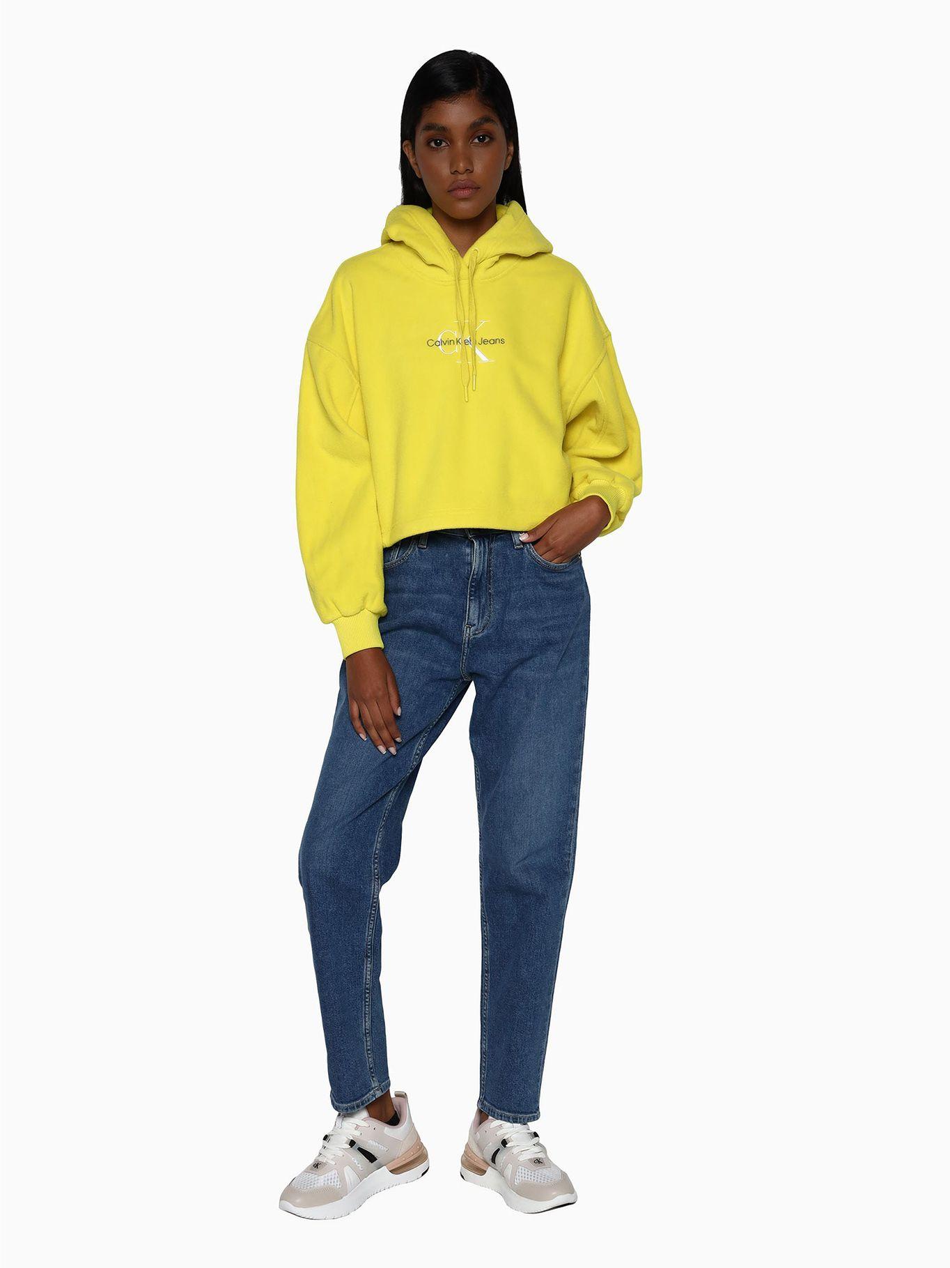 Polerón Hoodie Polar Fleece Amarillo Calvin Klein-1
