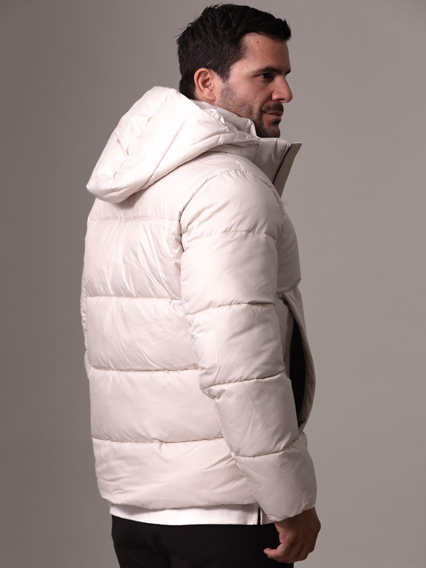 Parka con Gorro Quilt Puffer Crema Calvin Klein-3