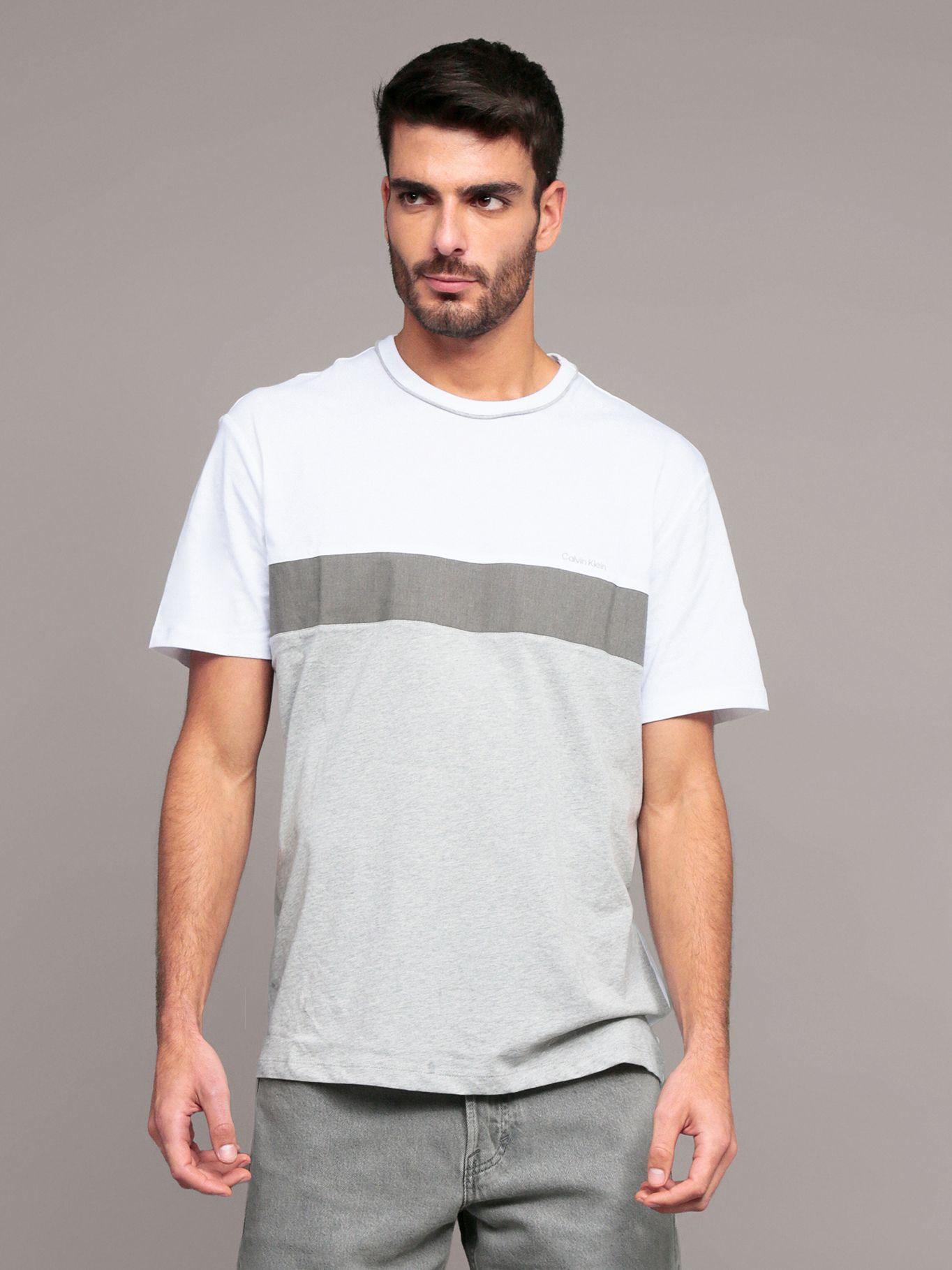 Polera Mixed Media Gris Calvin Klein-0
