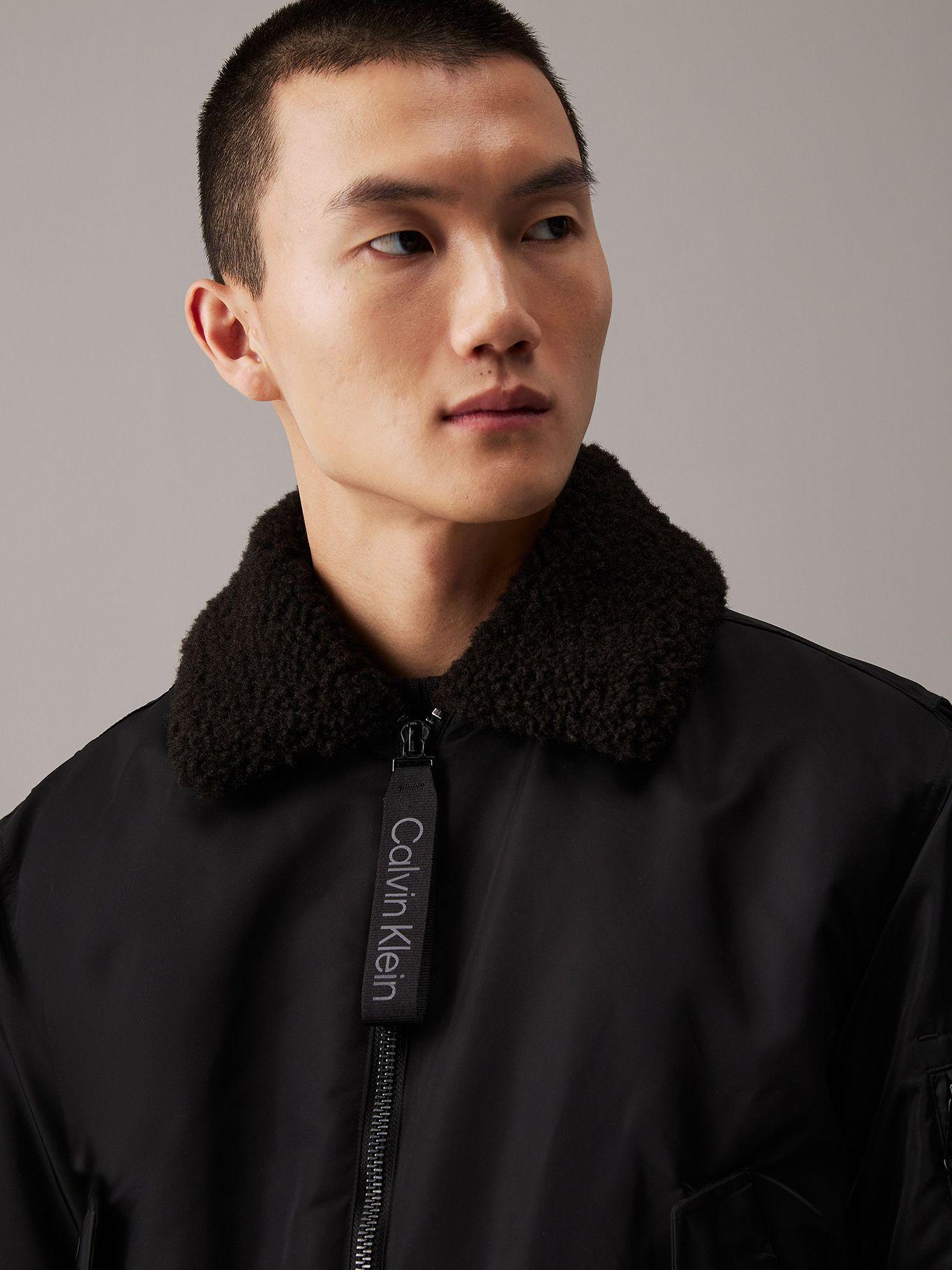 Chaqueta Aviator Sherpa Negro Calvin Klein-3