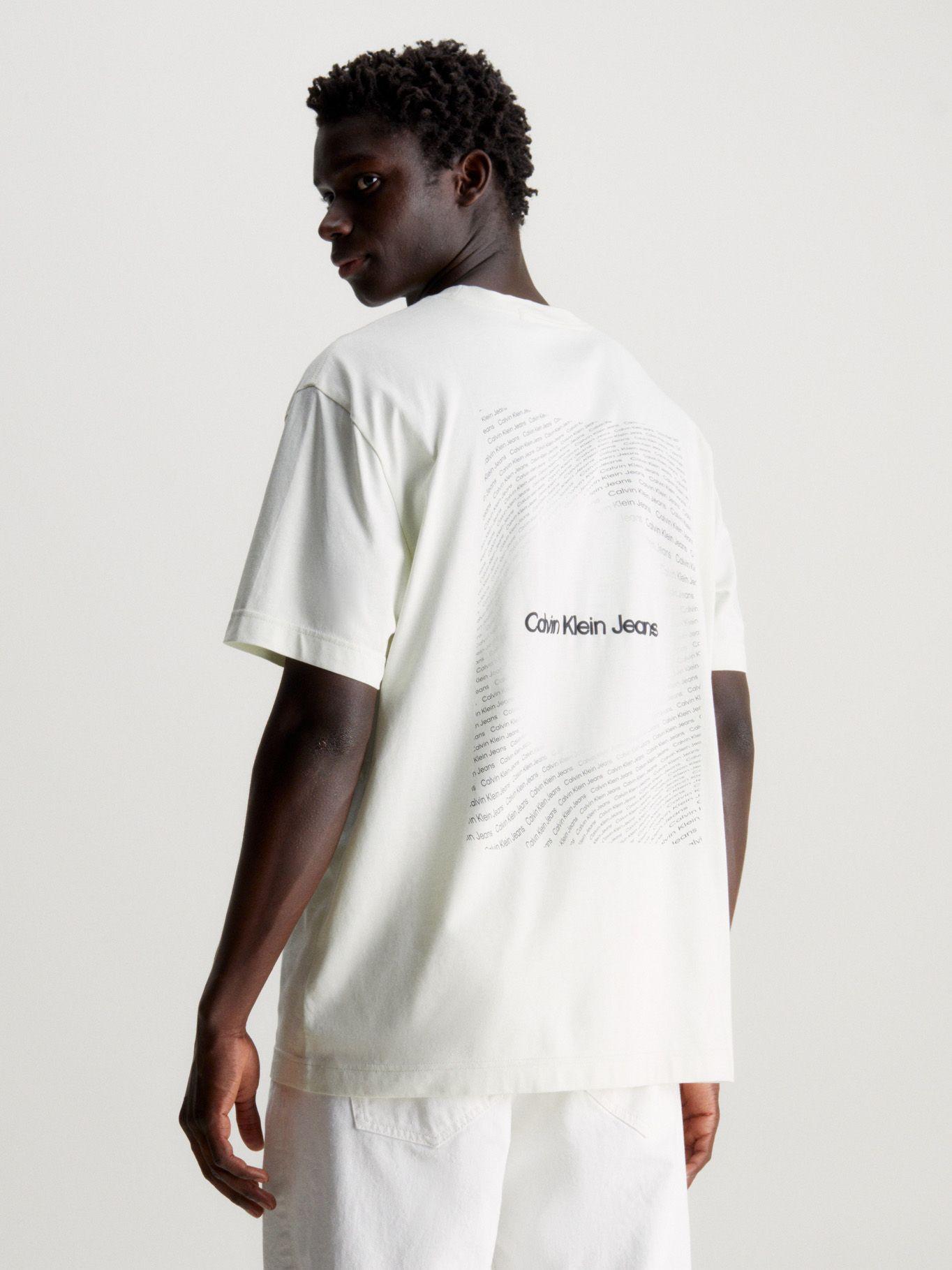Polera Square Frequency Logo Blanco Calvin Klein-2