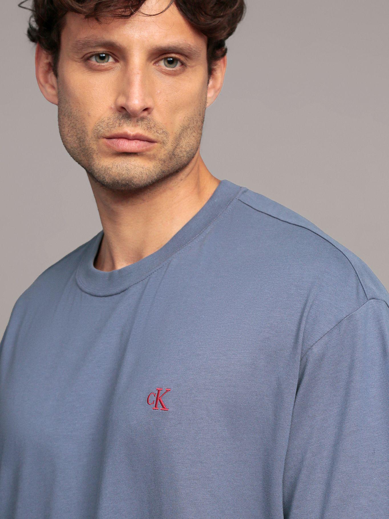 Polera Relaxed Monograma Archive 421 Azul Calvin Klein-4