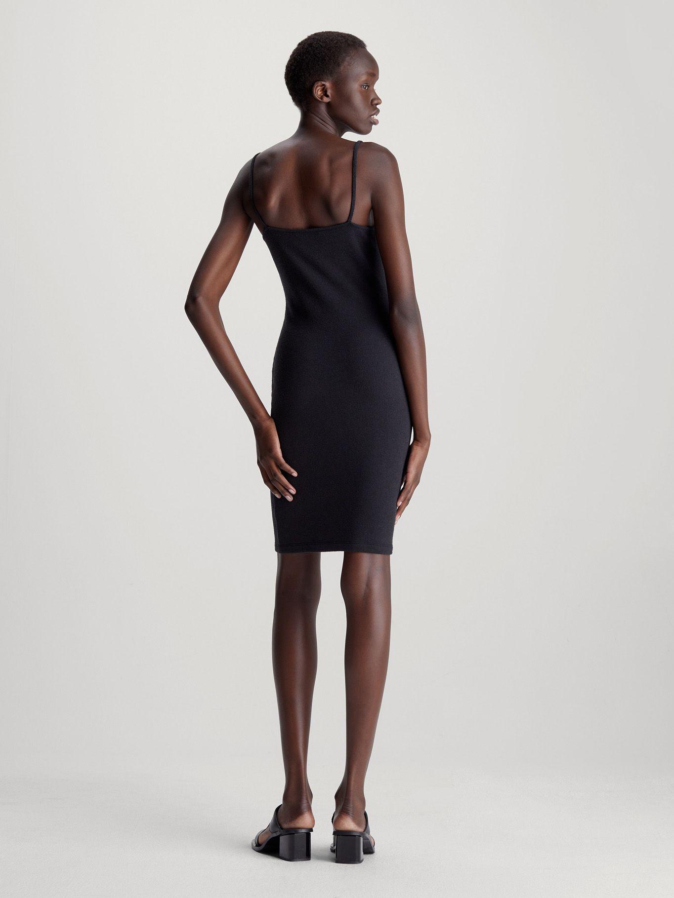 Vestido Slub Rib Negro Calvin Klein-1