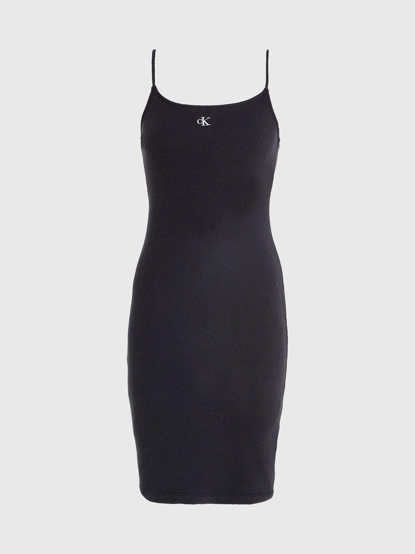 Vestido Slub Rib Negro Calvin Klein-4