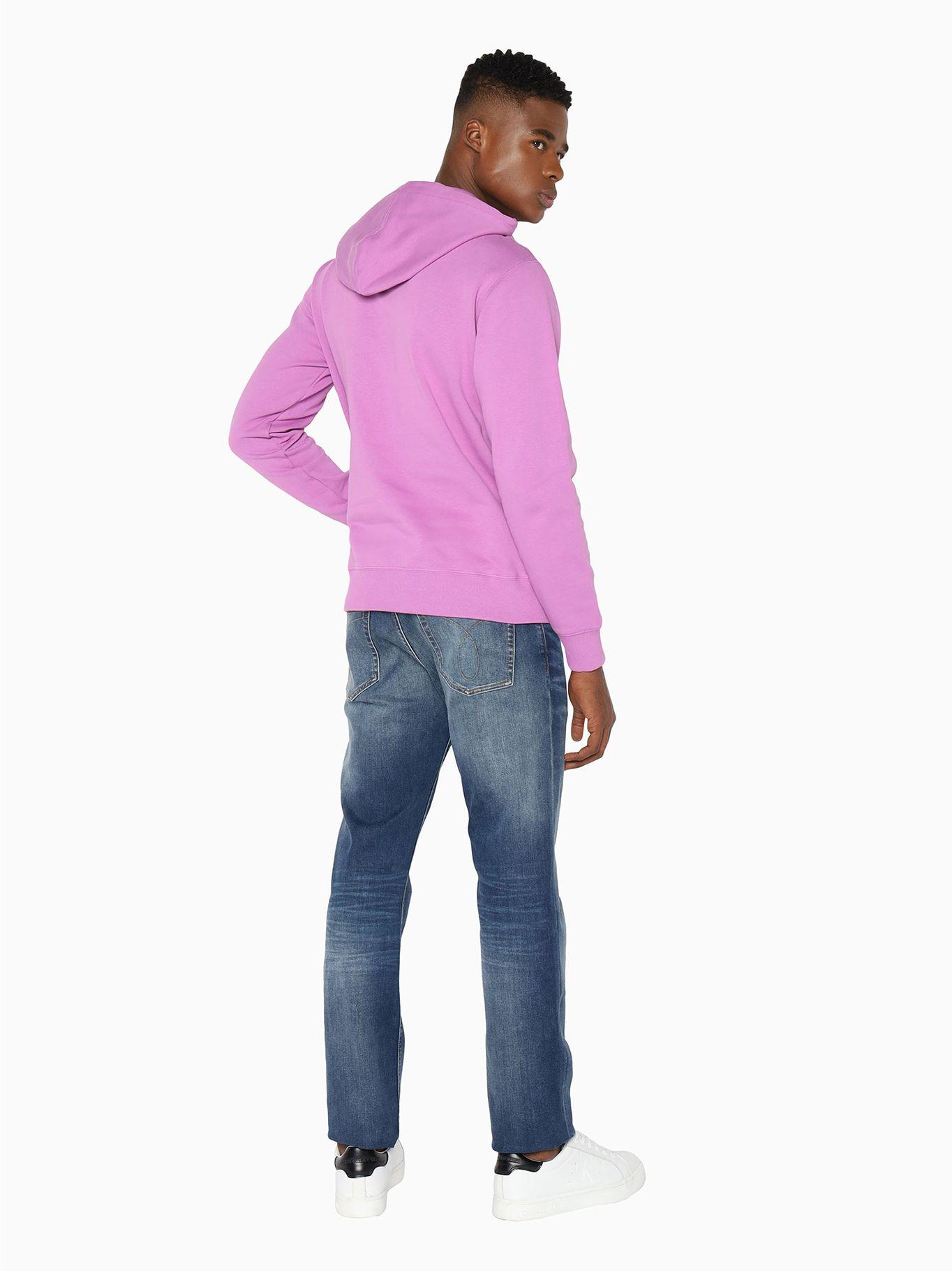 Sudadera de algodón orgánico con capucha y monograma Violeta Calvin Klein-2