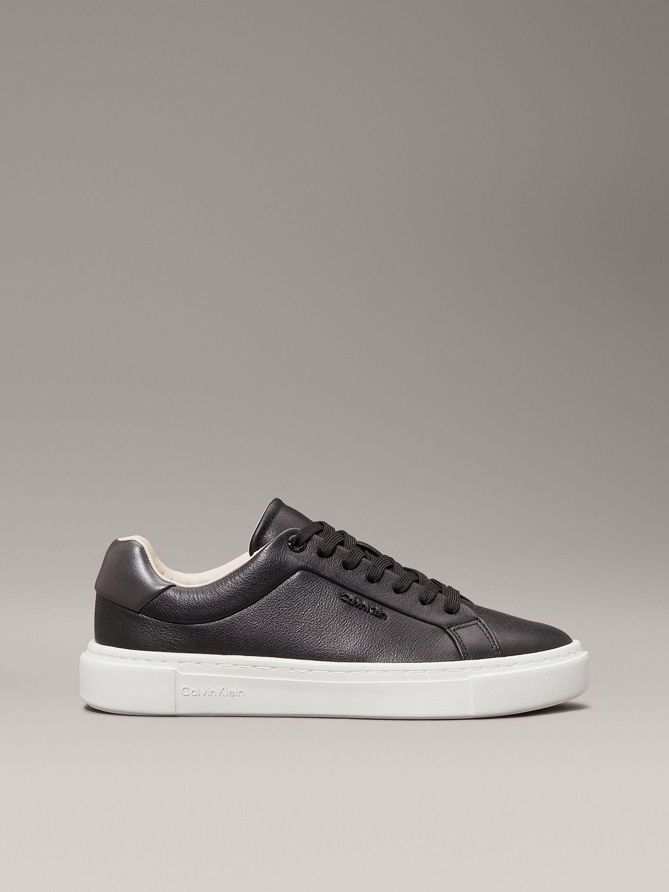 Zapatillas de cuero Negro Calvin Klein-4