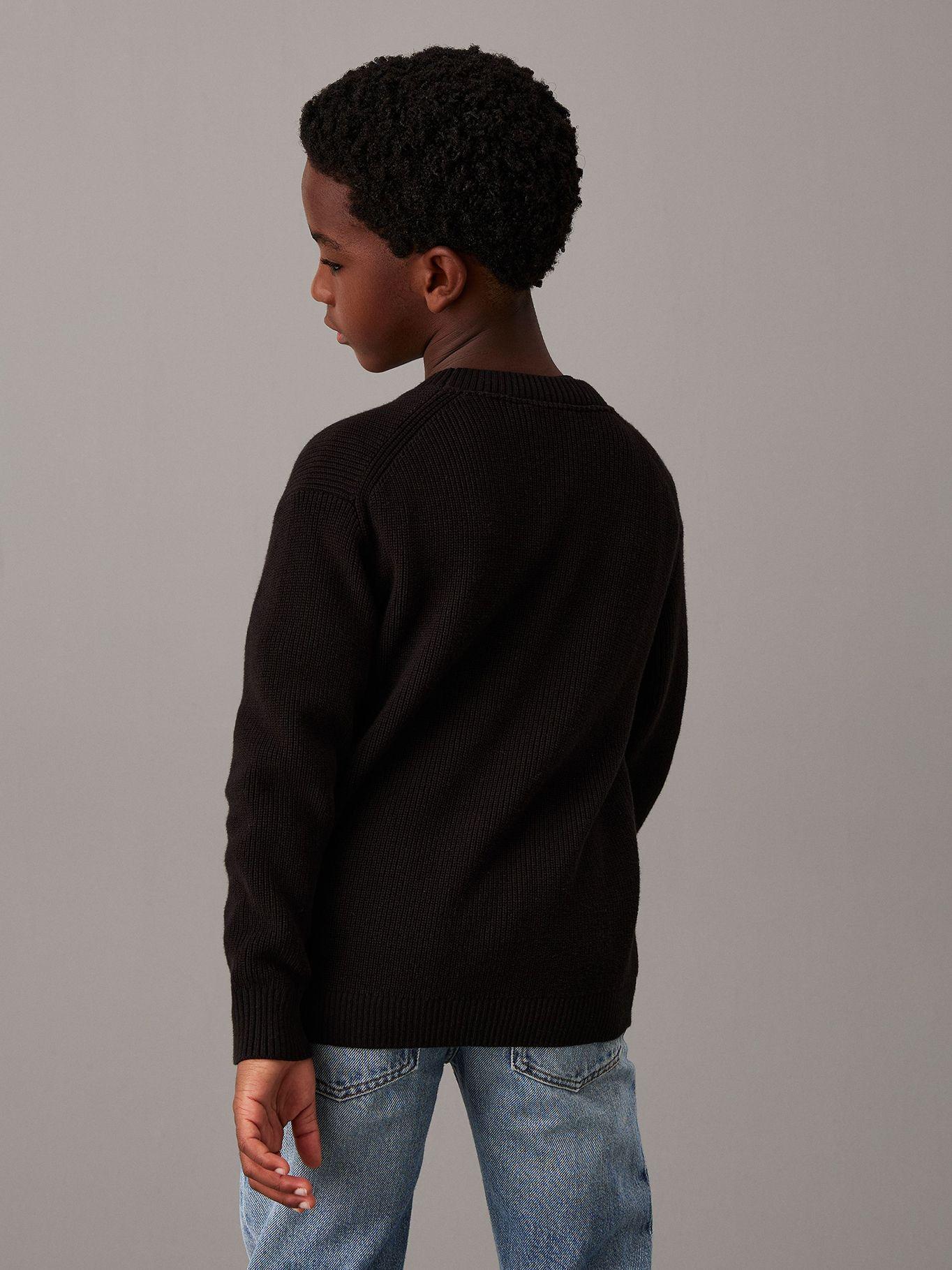 Sweater Niño Towelling CK Stitch Negro Calvin Klein-2