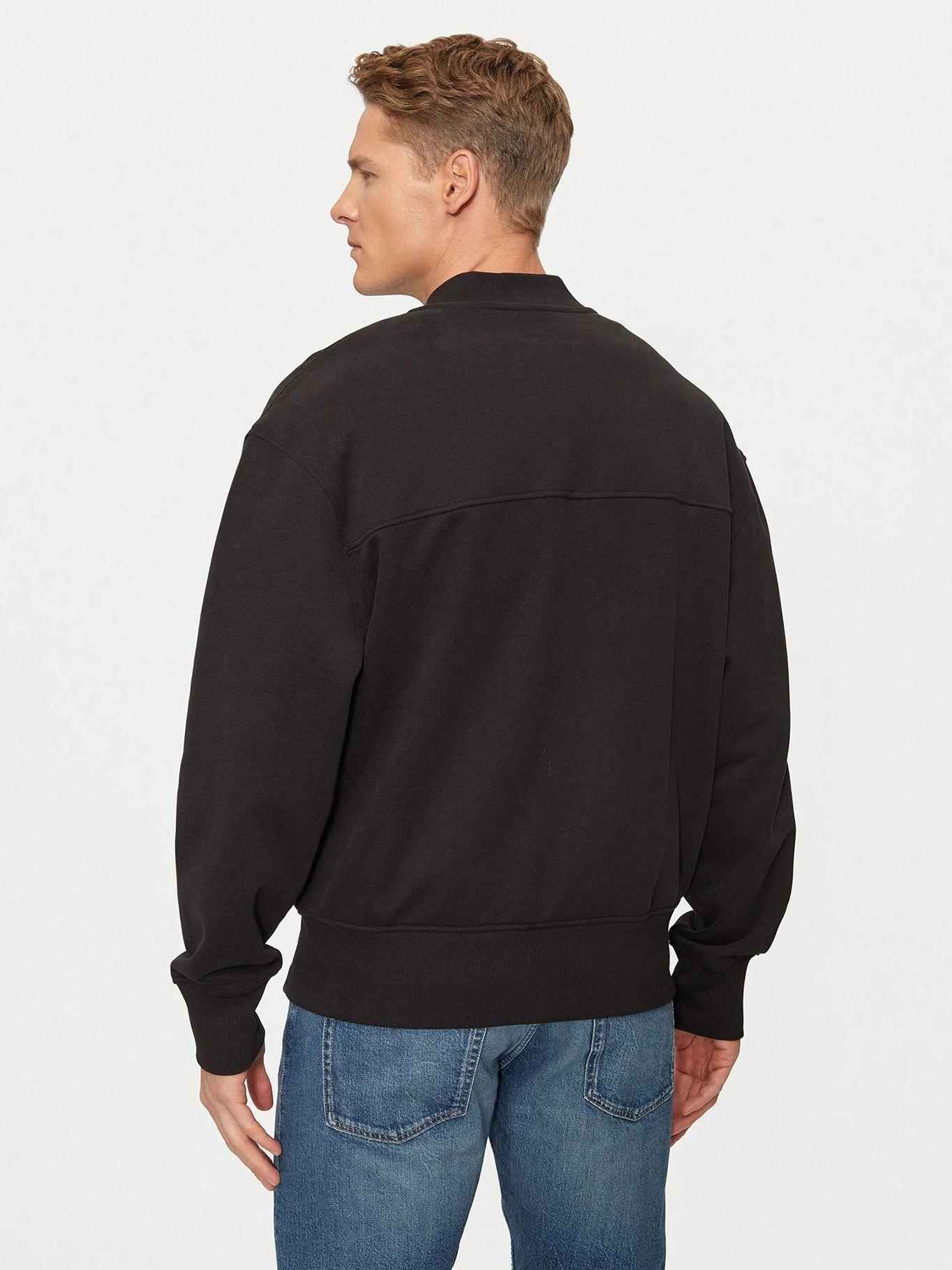 Polerón bomber con bordado Negro Calvin Klein-2