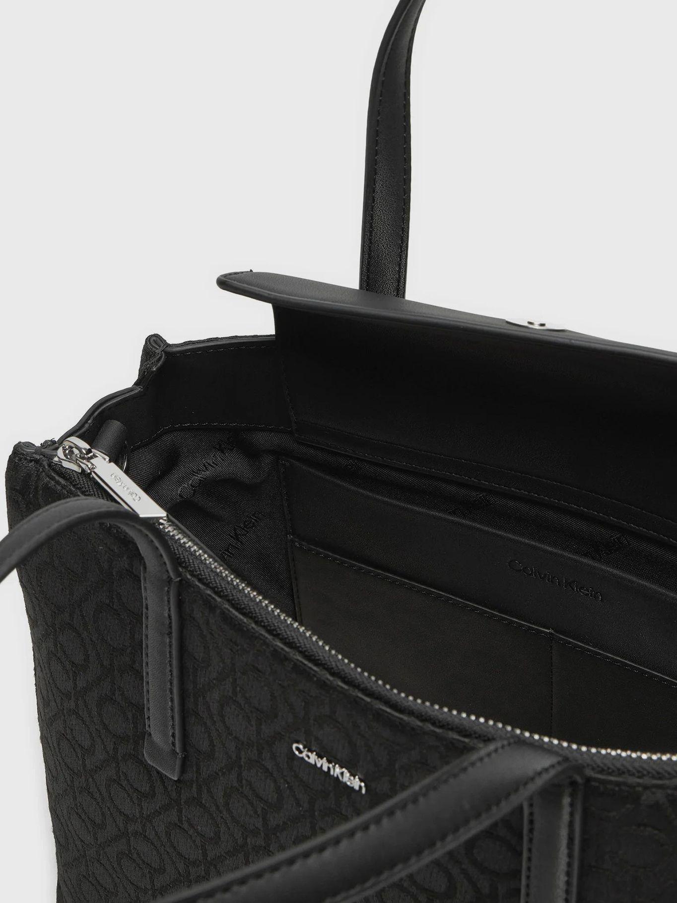 Cartera Tote Ck Must Jacquard Negro Calvin Klein-2