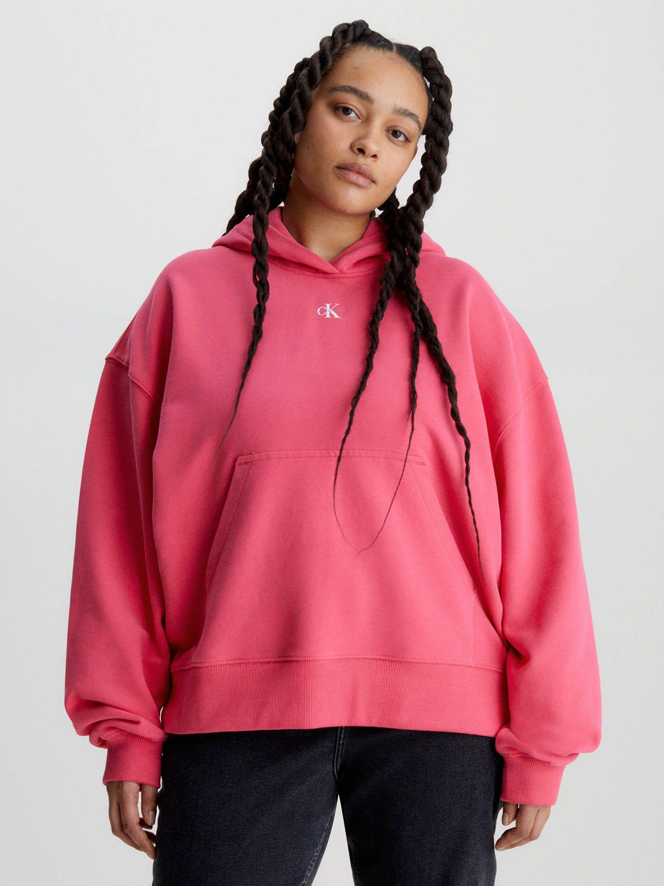 Sudadera con capucha y monograma Rosado Calvin Klein-4