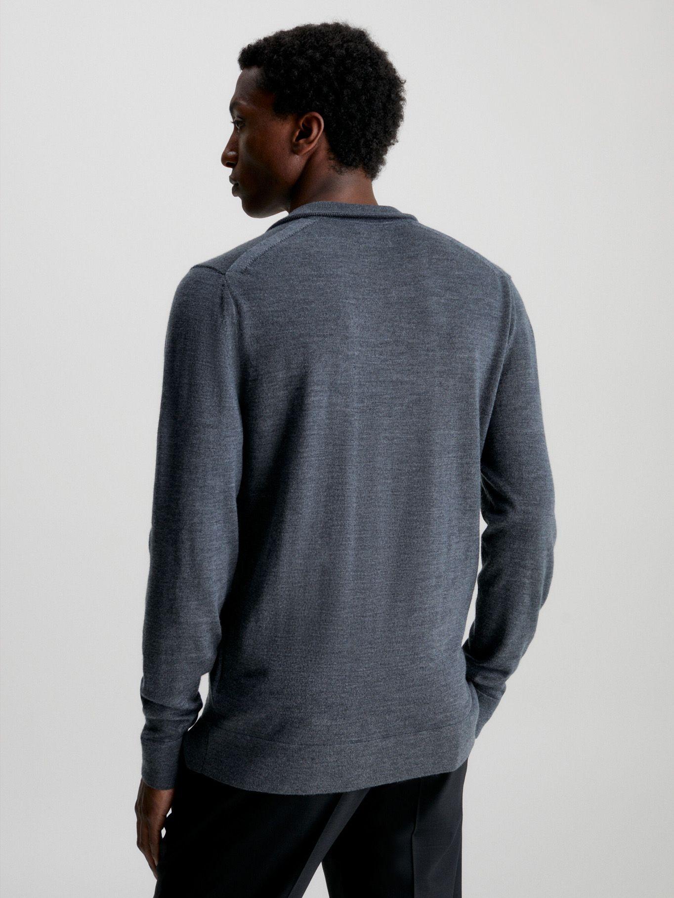 Sweater con Cierre Merino Quarter Gris P4E Calvin Klein-2