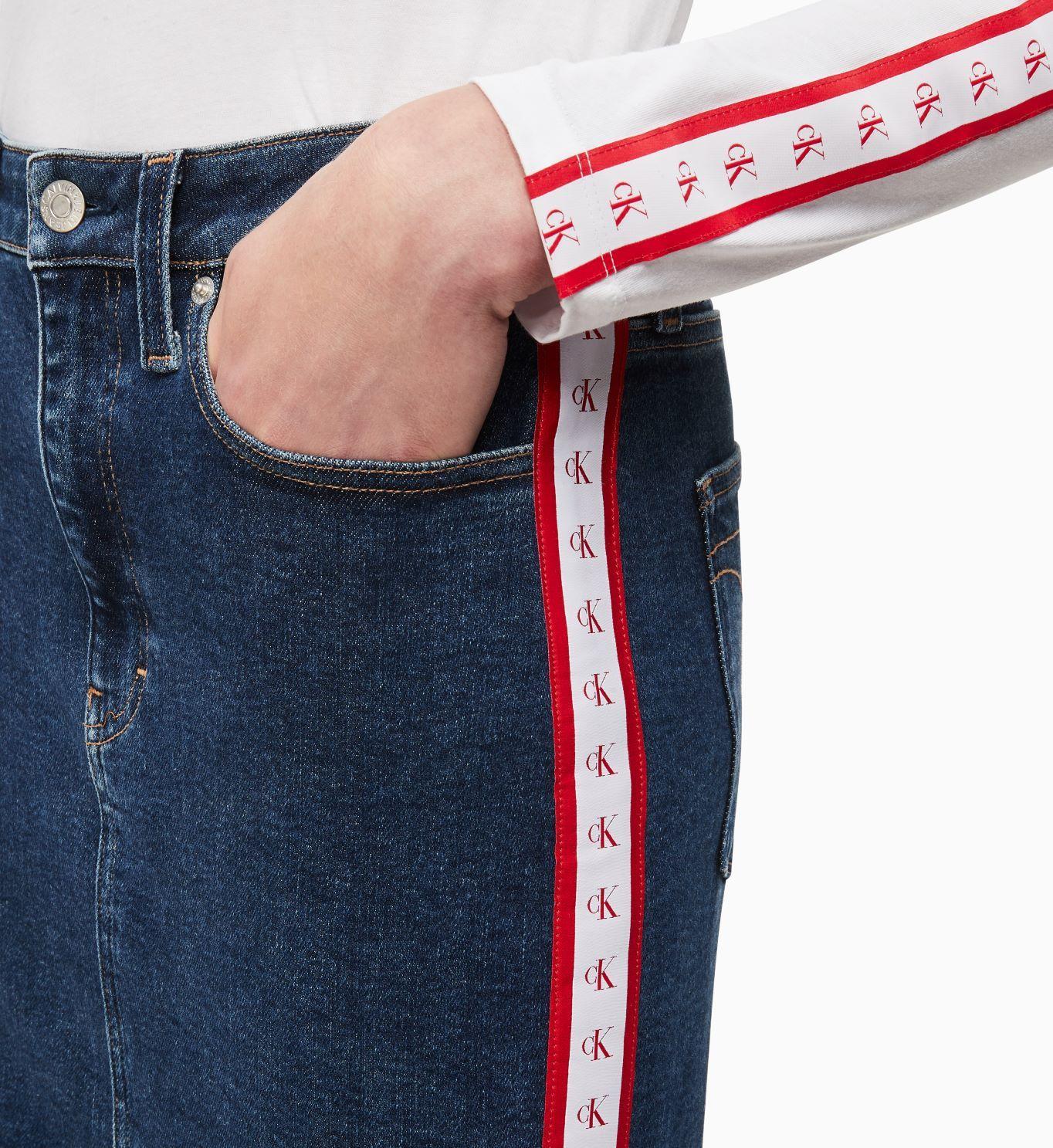 Falda Denim Azul Calvin Klein-3