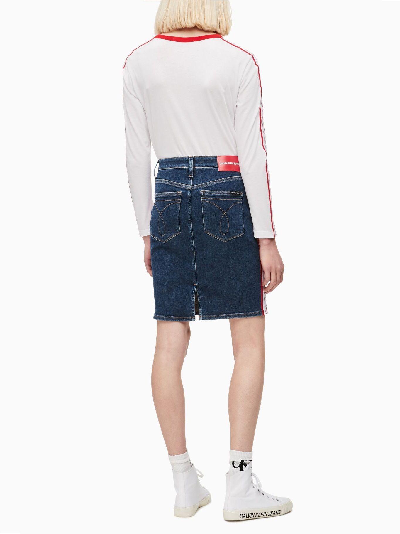 Falda Denim Azul Calvin Klein-1