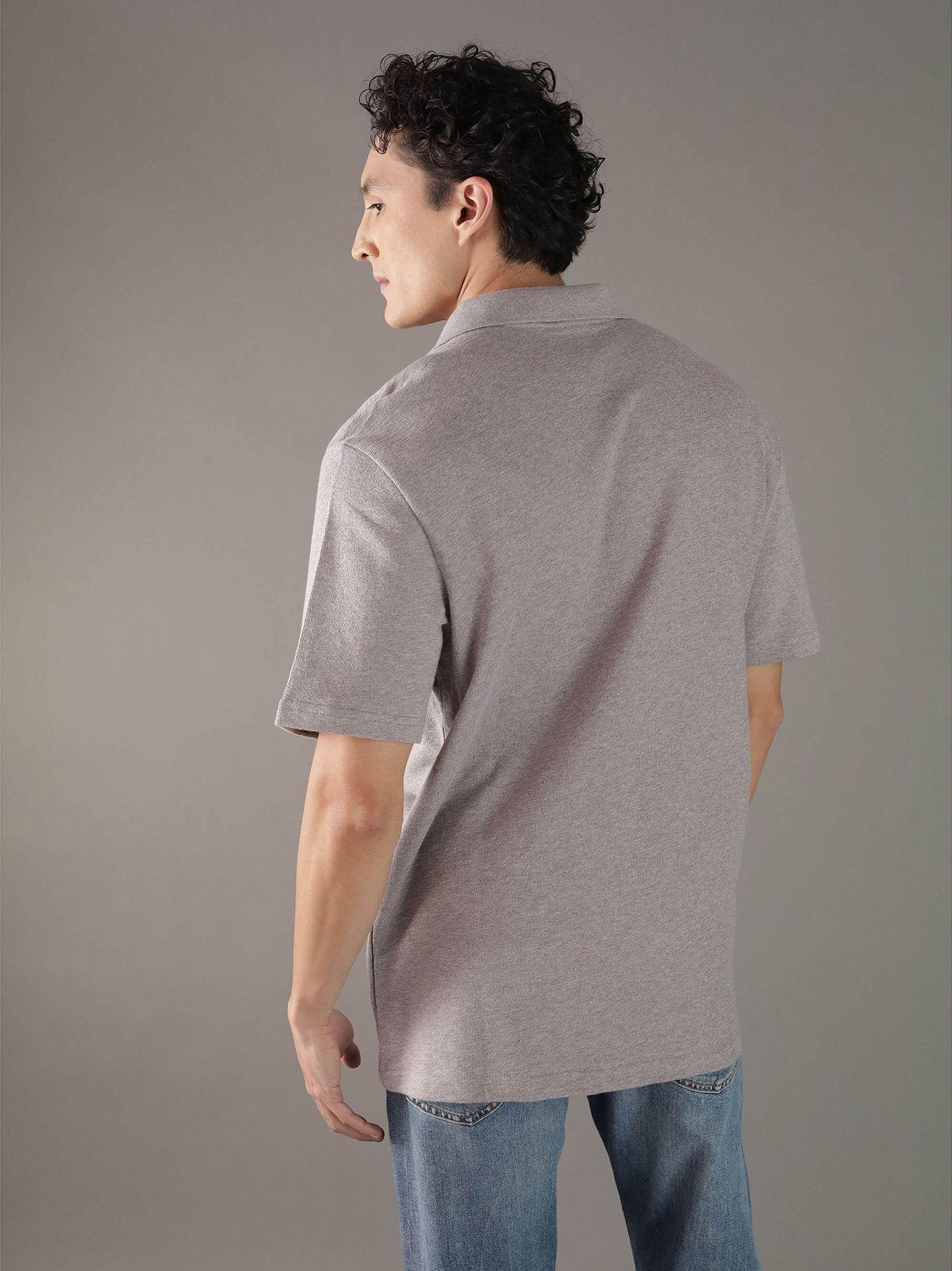 Polo Crepe Jersey Gris Calvin Klein-2