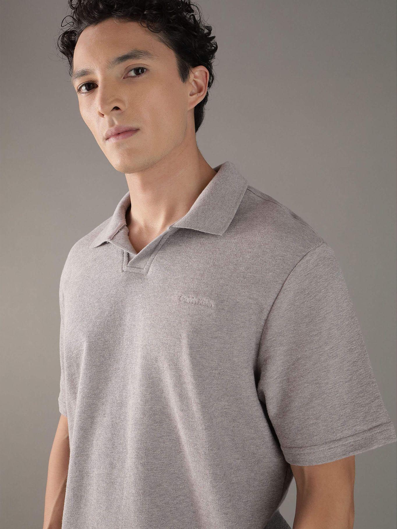 Polo Crepe Jersey Gris Calvin Klein-3