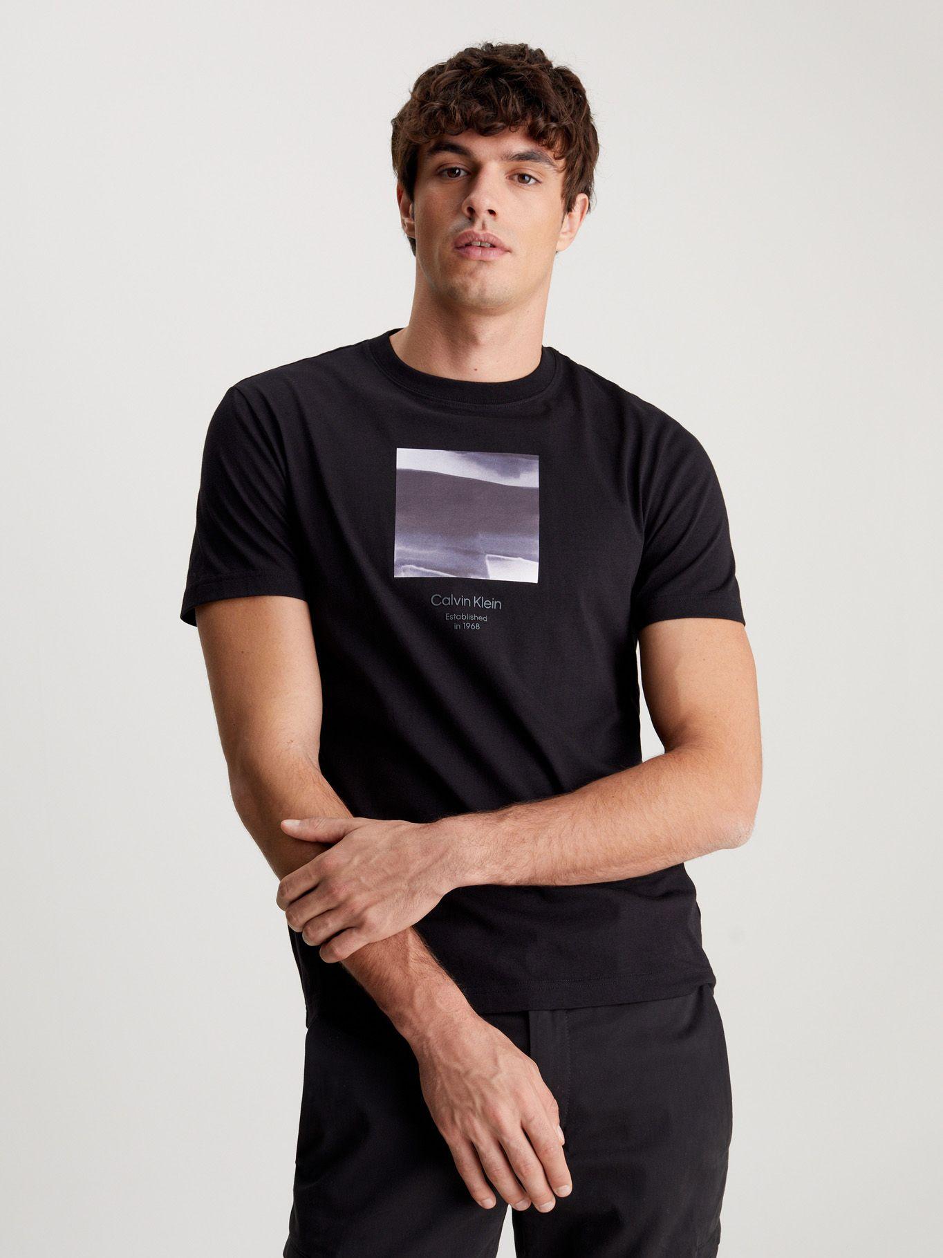 Polera Diffused Graphic Negro Calvin Klein-0