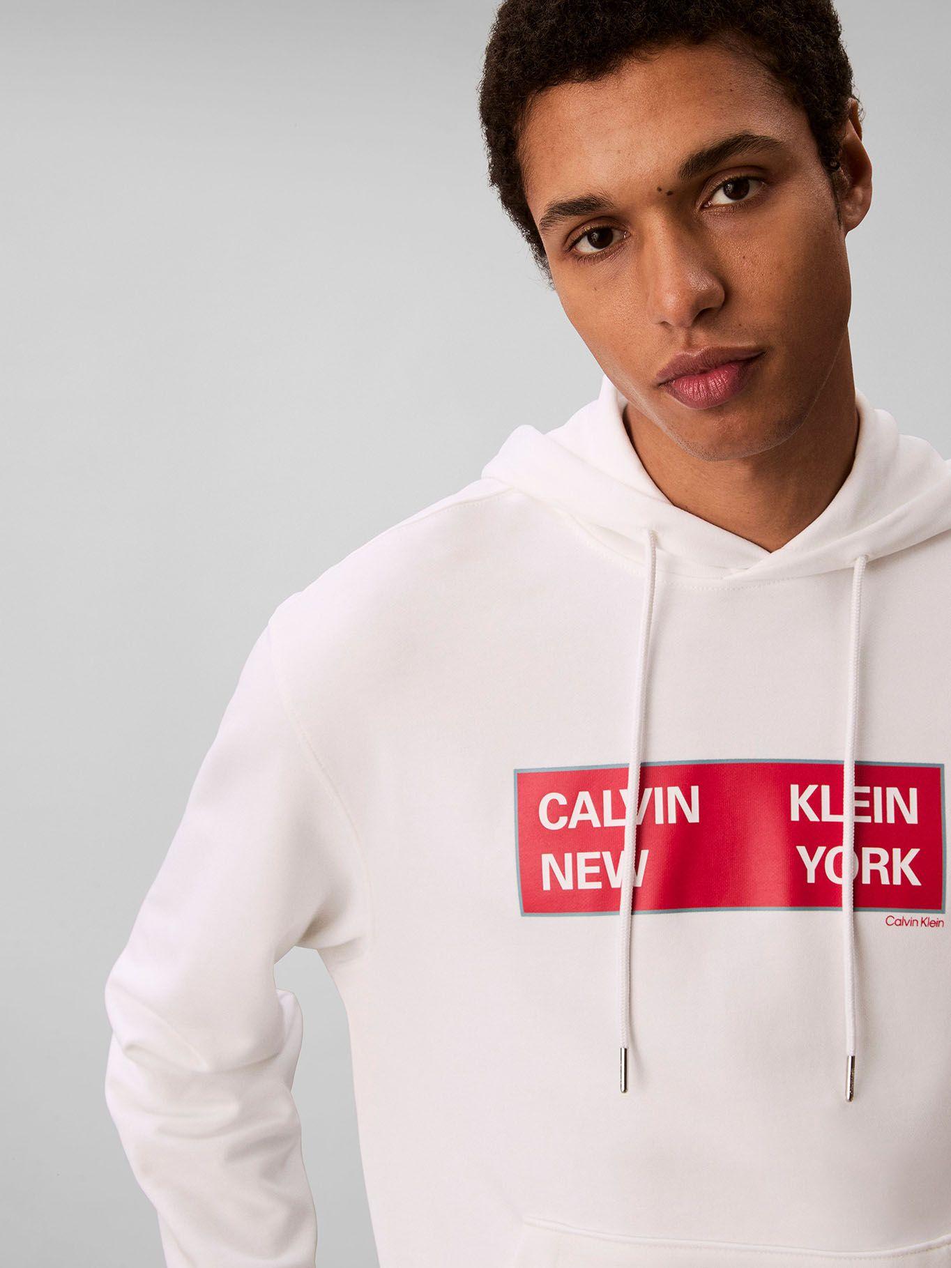 Polerón Terry Estampado Box Gráfico Blanco Calvin Klein-4