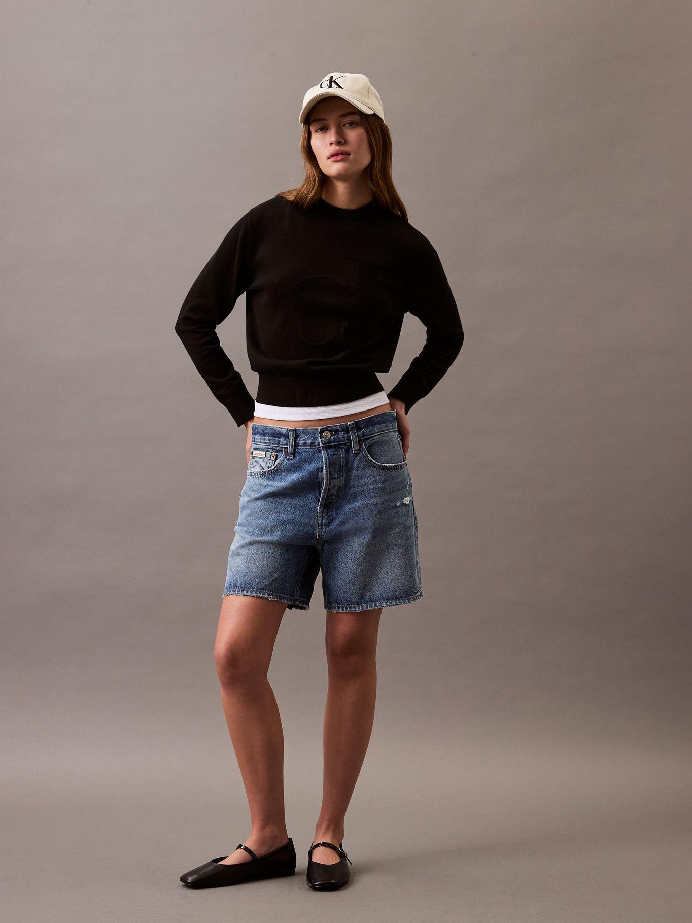 Sweater Smooth Cotton Negro Calvin Klein-1