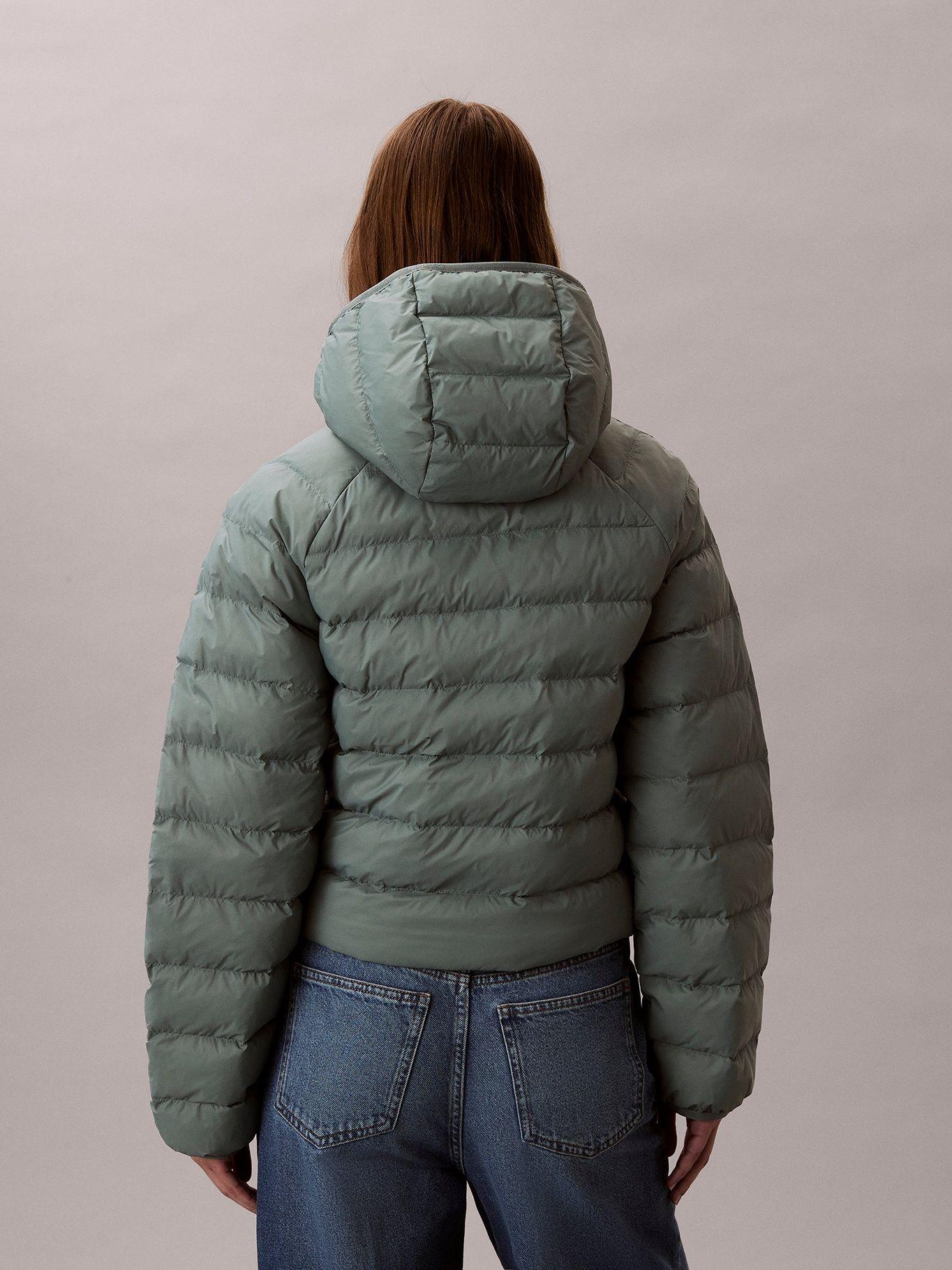 Parka Acolchada Ligera con Gorro Verde Calvin Klein-2