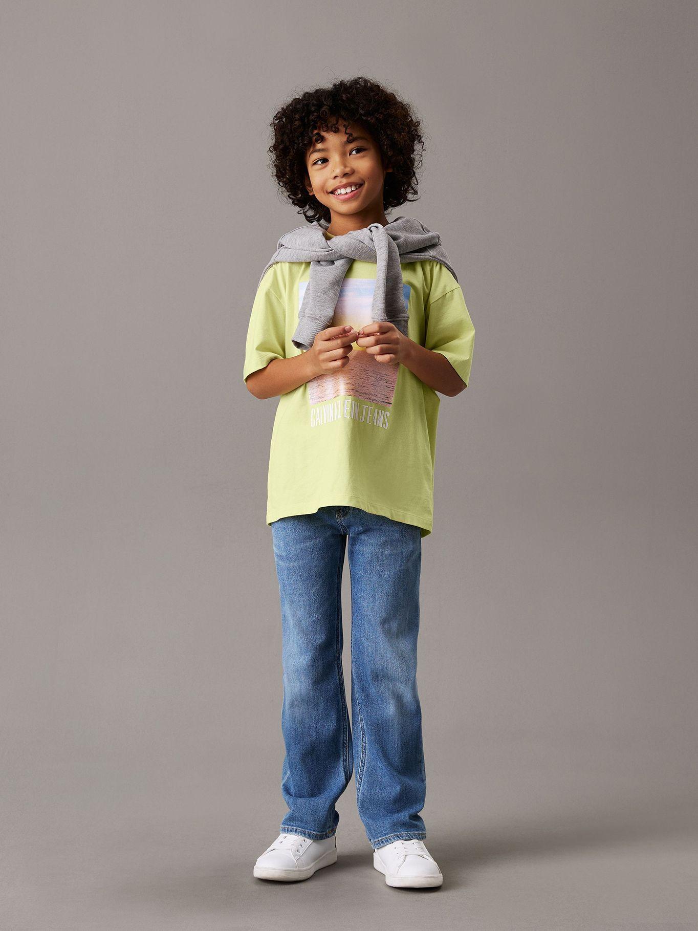 Jeans Niño Soft Blue Regular Straight Azul Calvin Klein-0