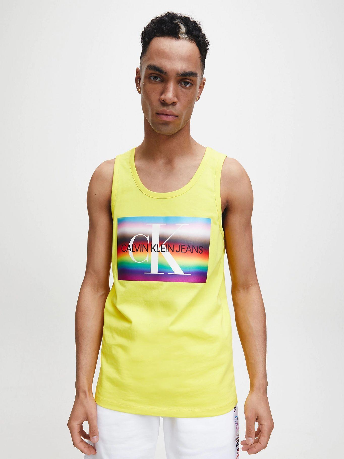 Polera Pride Large Flag Tank Amarillo Calvin Klein Jeans-0