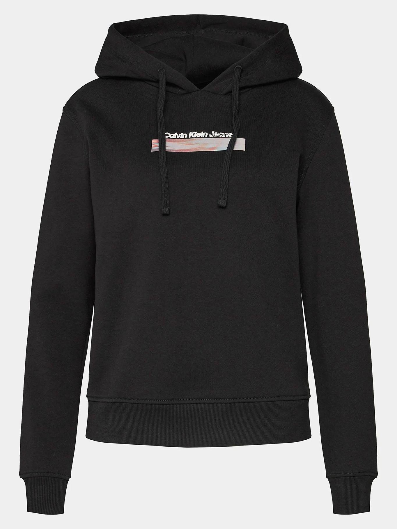 Polerón con Gorro Diffused Box Negro Calvin Klein-5