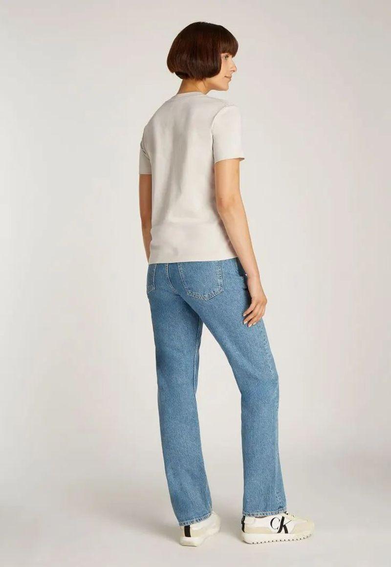 Polera regular monograma brillante Beige Calvin Klein-2