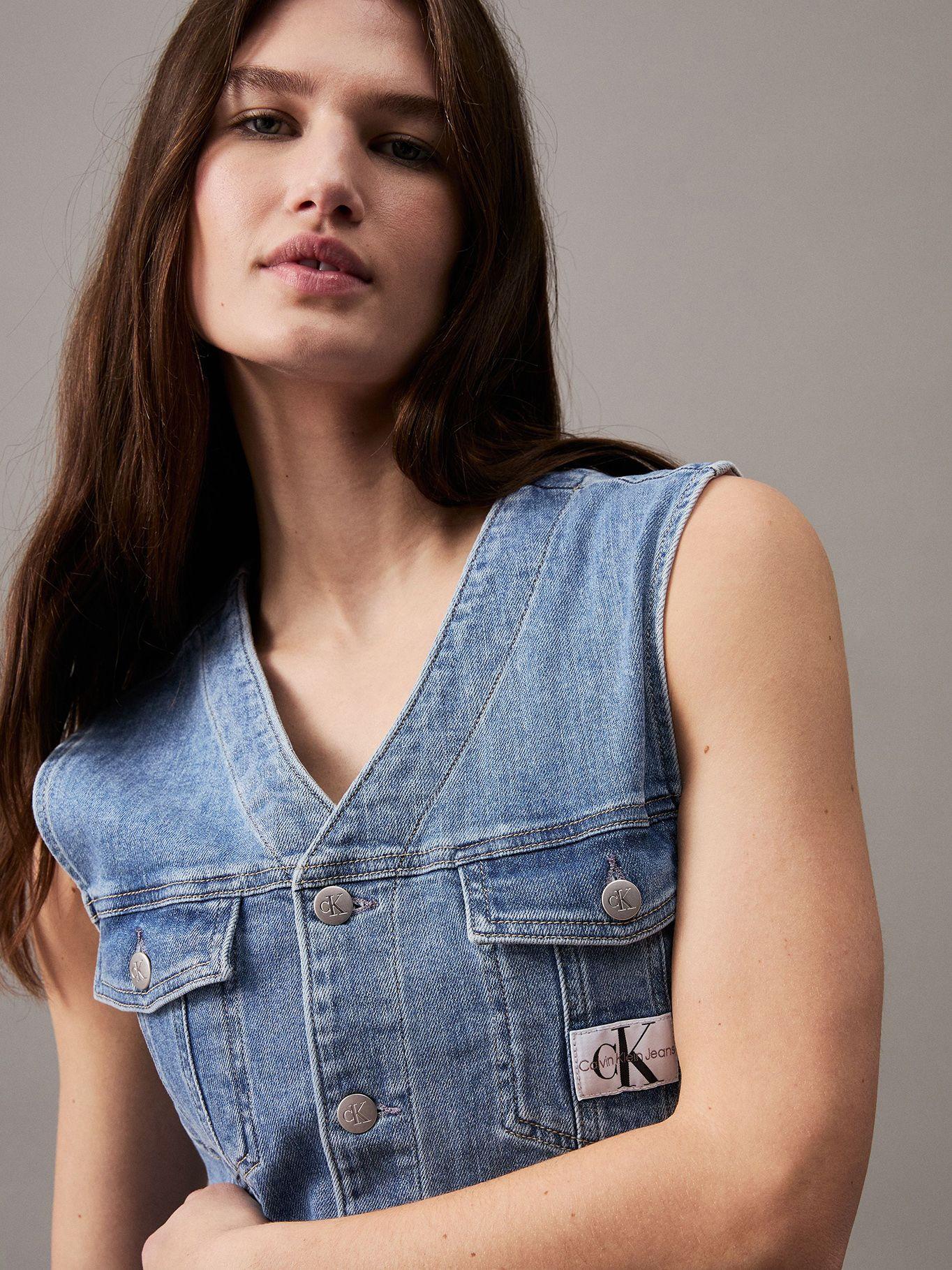 Vestido Sleeveless Denim Azul Calvin Klein-3