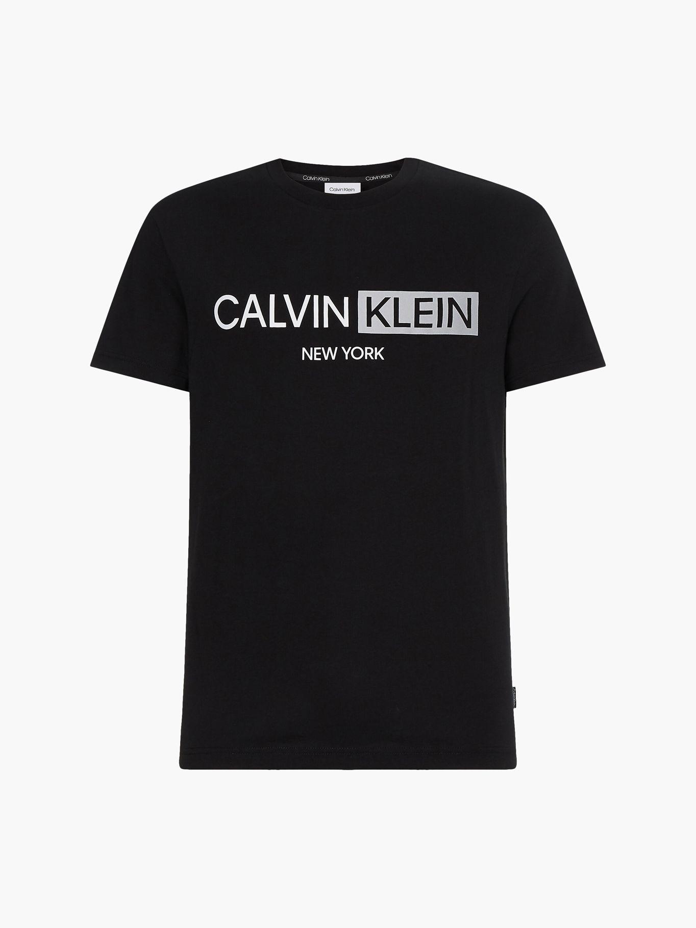 Polera Contrast Graphic Negro Calvin Klein Hombre-4