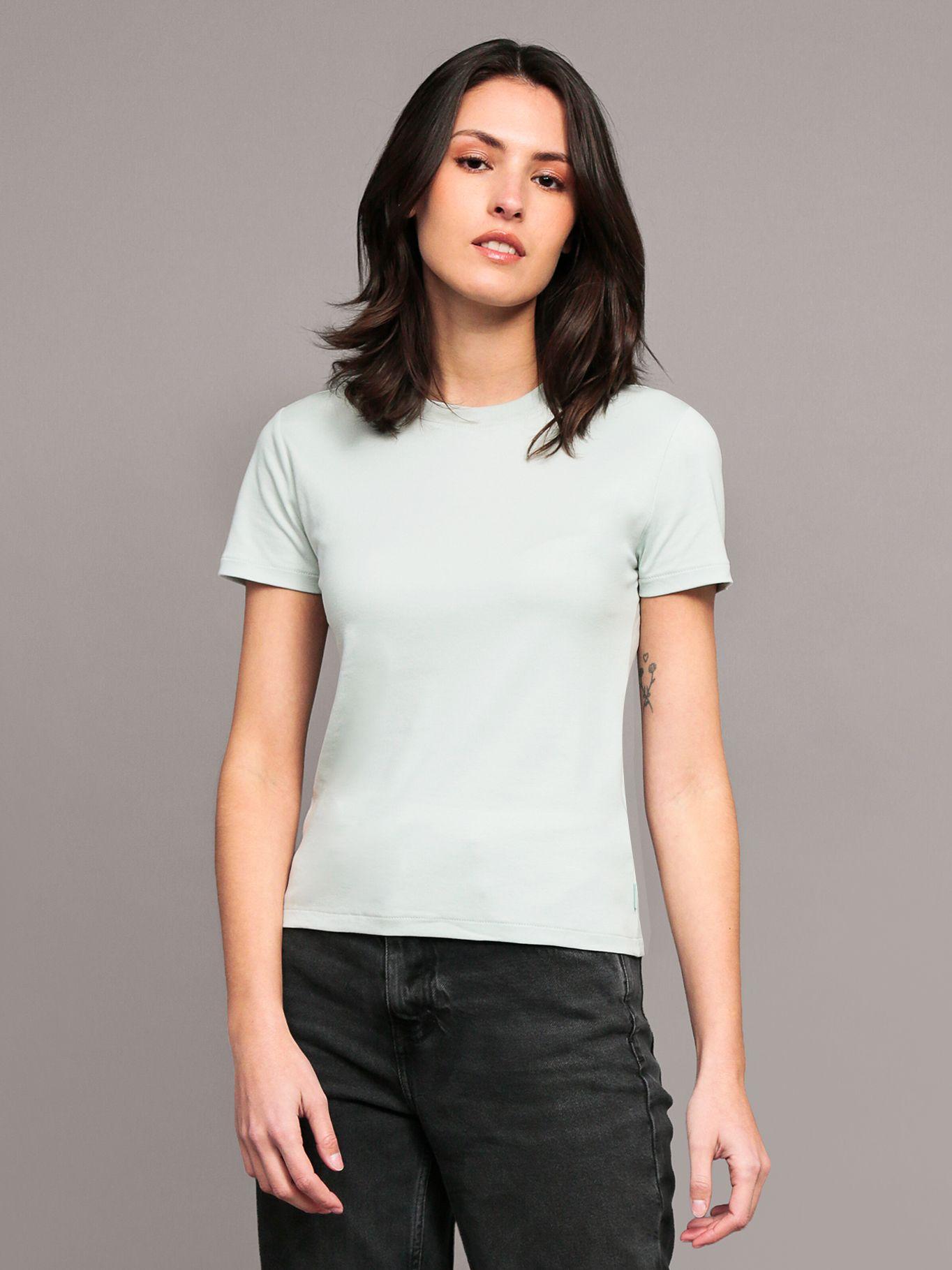 Polera relaxed de algodón Verde Calvin Klein-0