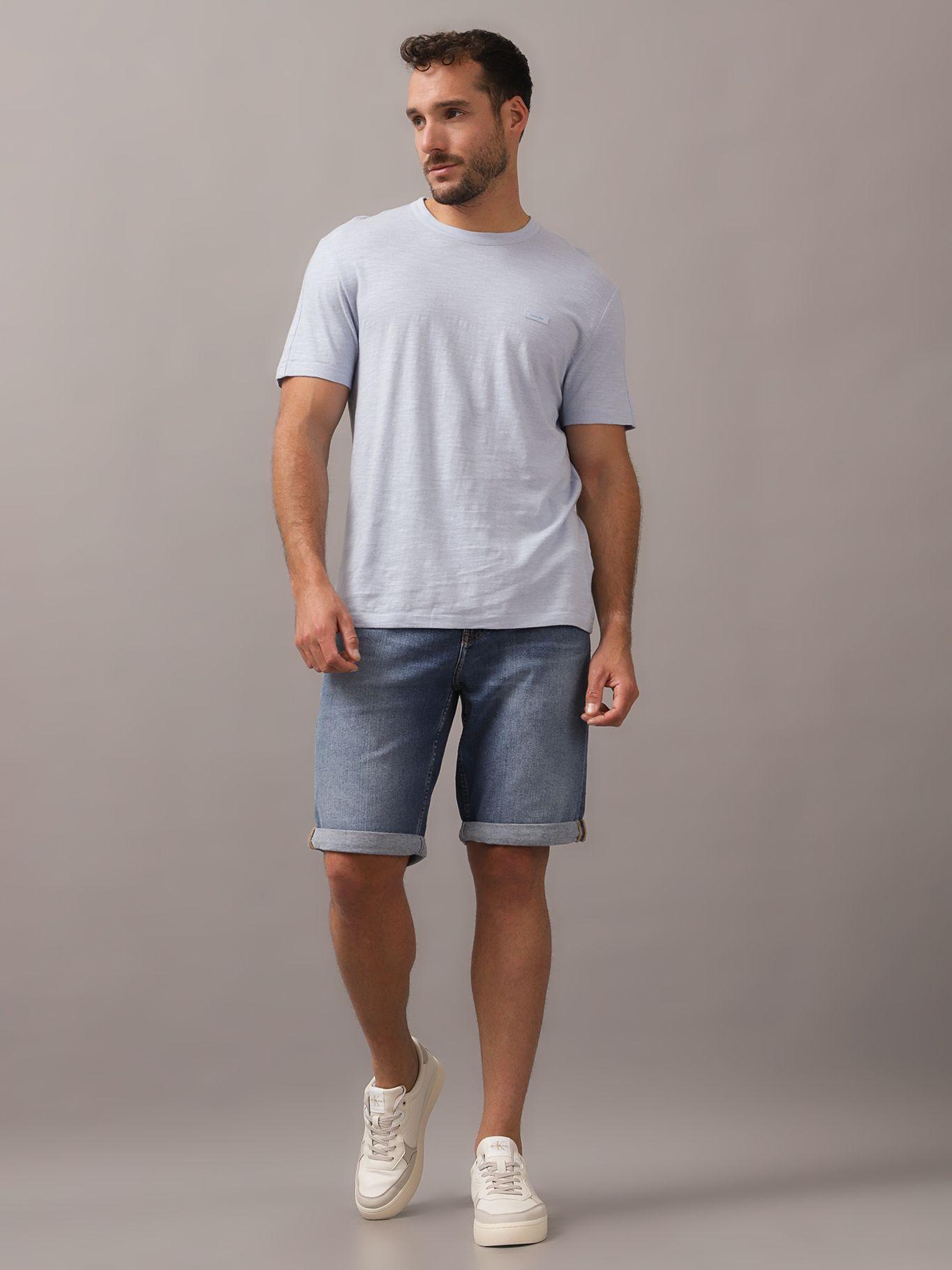 Polera Cotton Linen Azul Calvin Klein-1