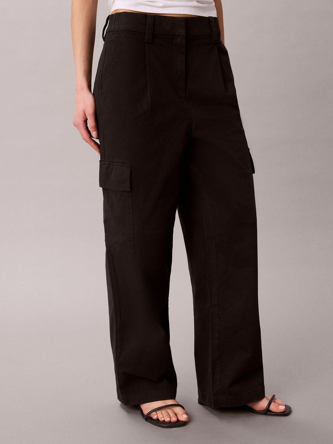 Pantalón Cargo con Cintura Elástica Negro Calvin Klein-1
