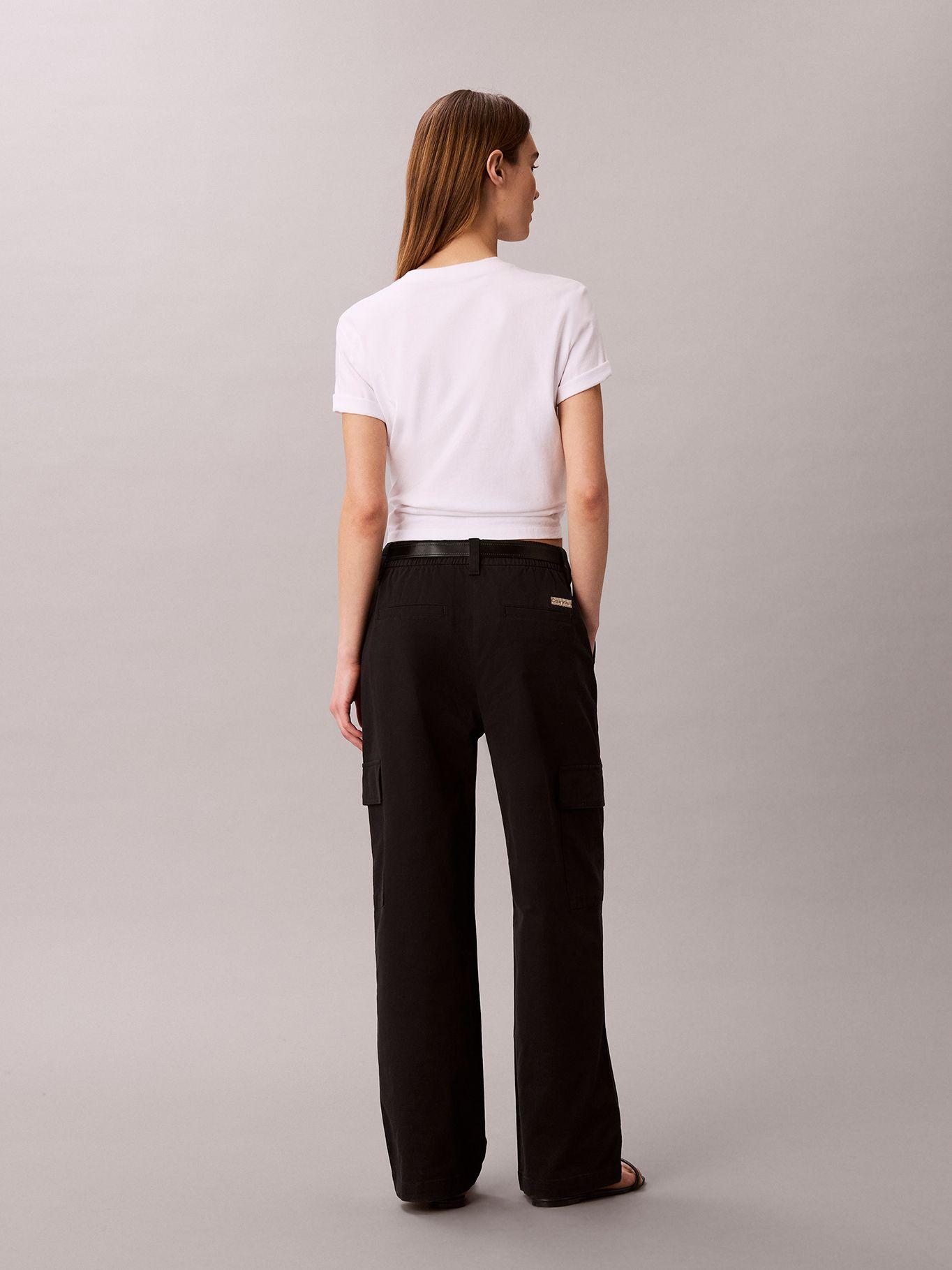 Pantalón Cargo con Cintura Elástica Negro Calvin Klein-2
