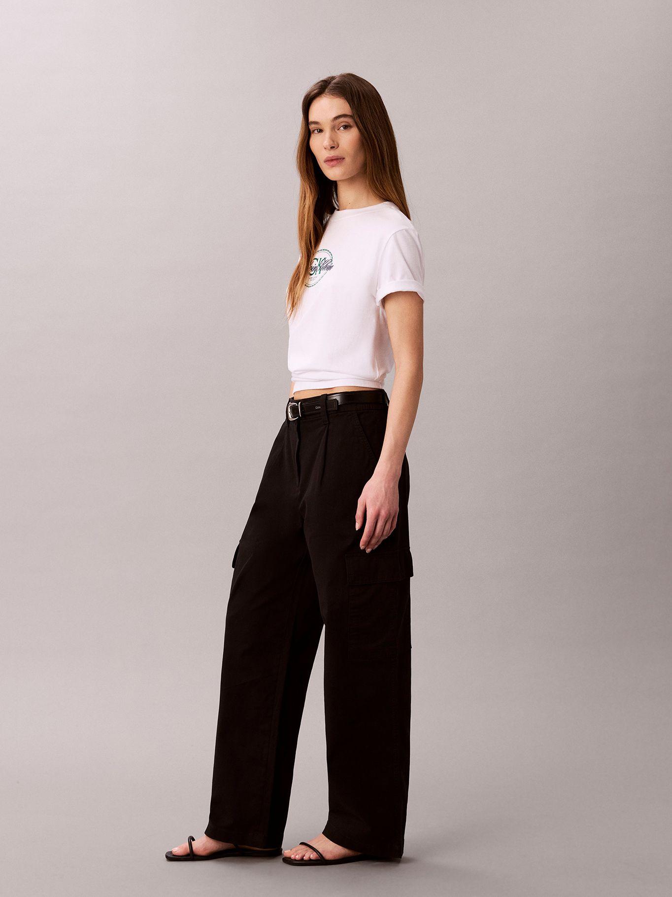 Pantalón Cargo con Cintura Elástica Negro Calvin Klein-3