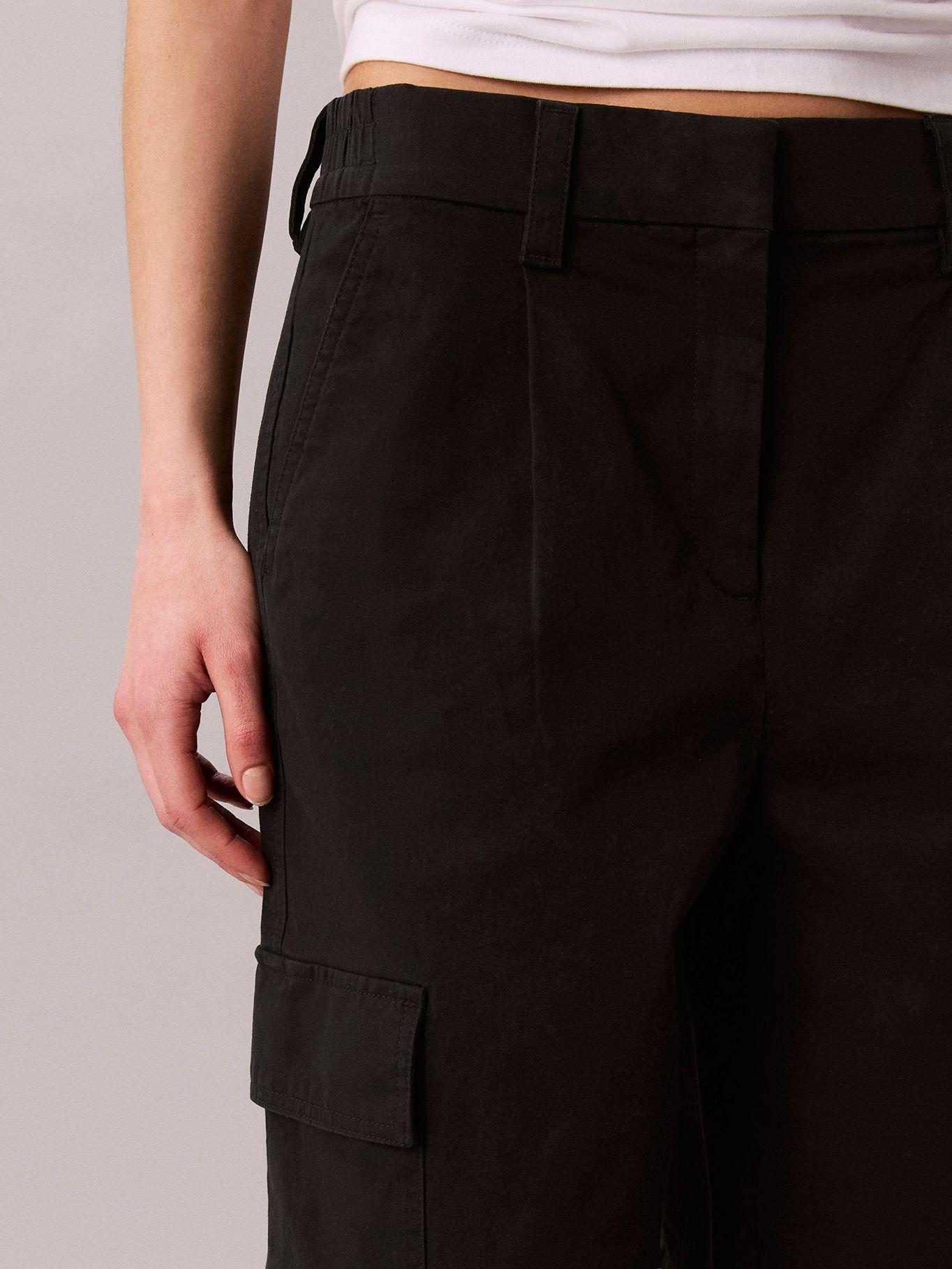 Pantalón Cargo con Cintura Elástica Negro Calvin Klein-4