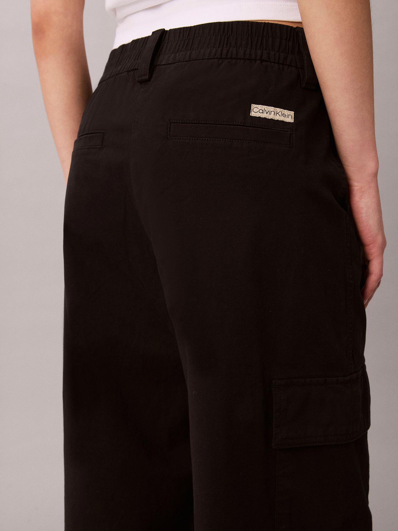 Pantalón Cargo con Cintura Elástica Negro Calvin Klein-5