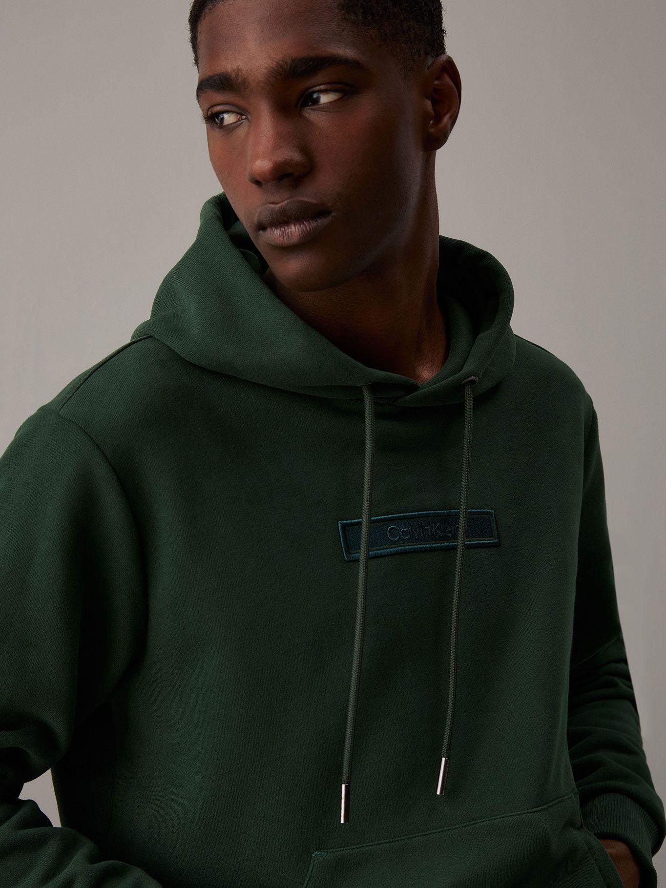 Polerón Logo Gorro Embroider Peached Verde Calvin Klein-3