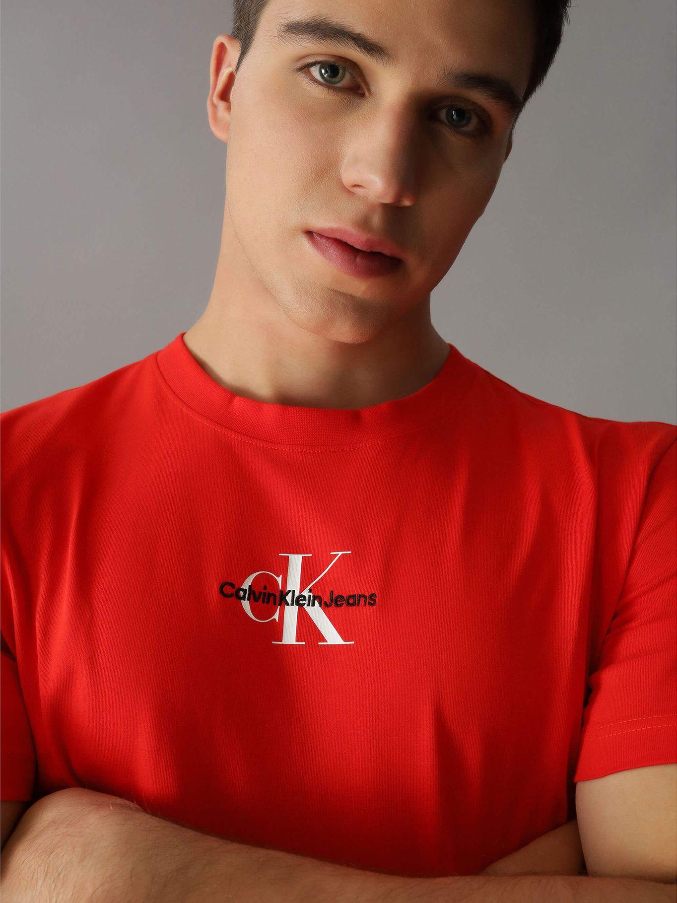 Polera Monologo Regular Rojo Calvin Klein-3