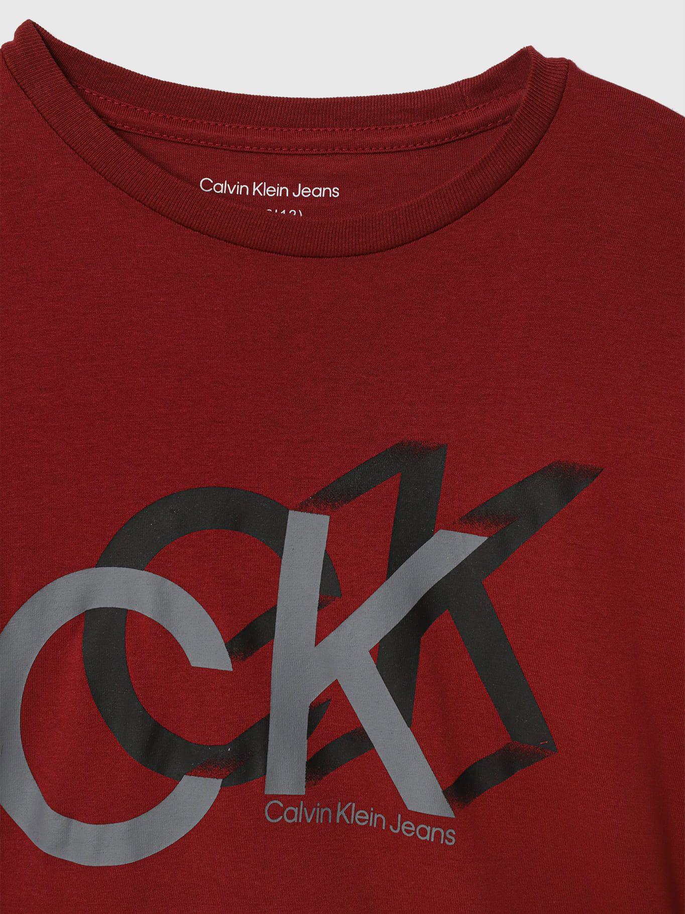 Polera Niño Center Square Rojo Calvin Klein-2