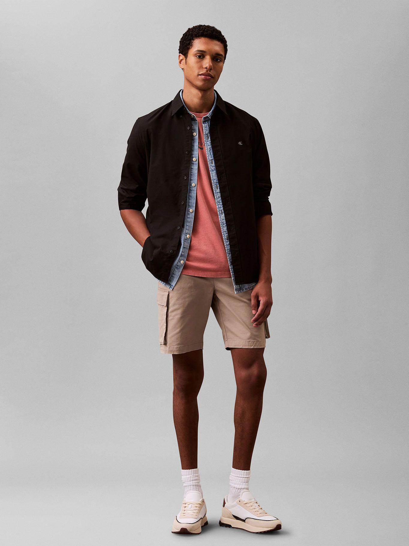 Short Cargo Pull-On de Algodón Beige Calvin Klein-0