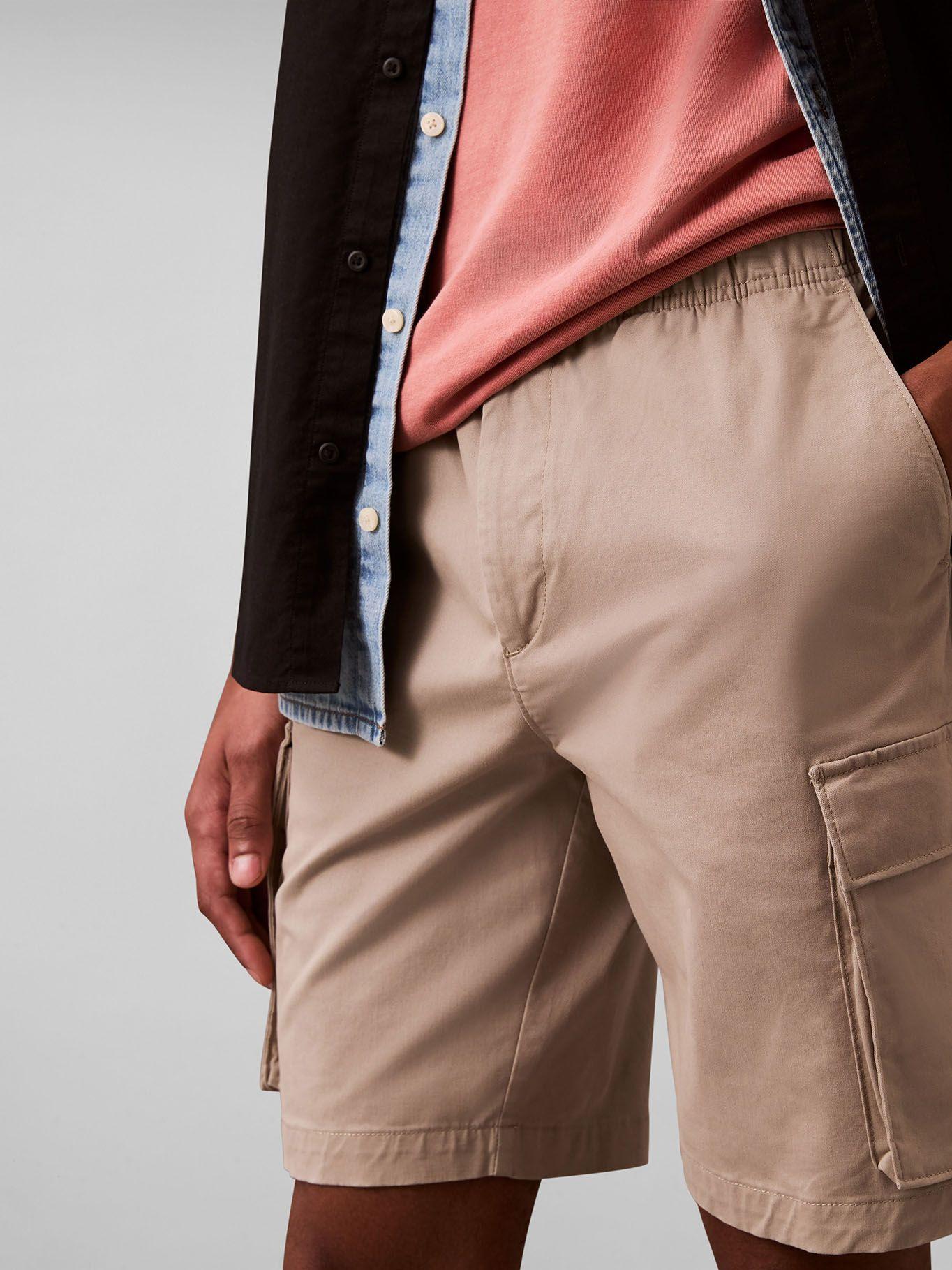 Short Cargo Pull-On de Algodón Beige Calvin Klein-2