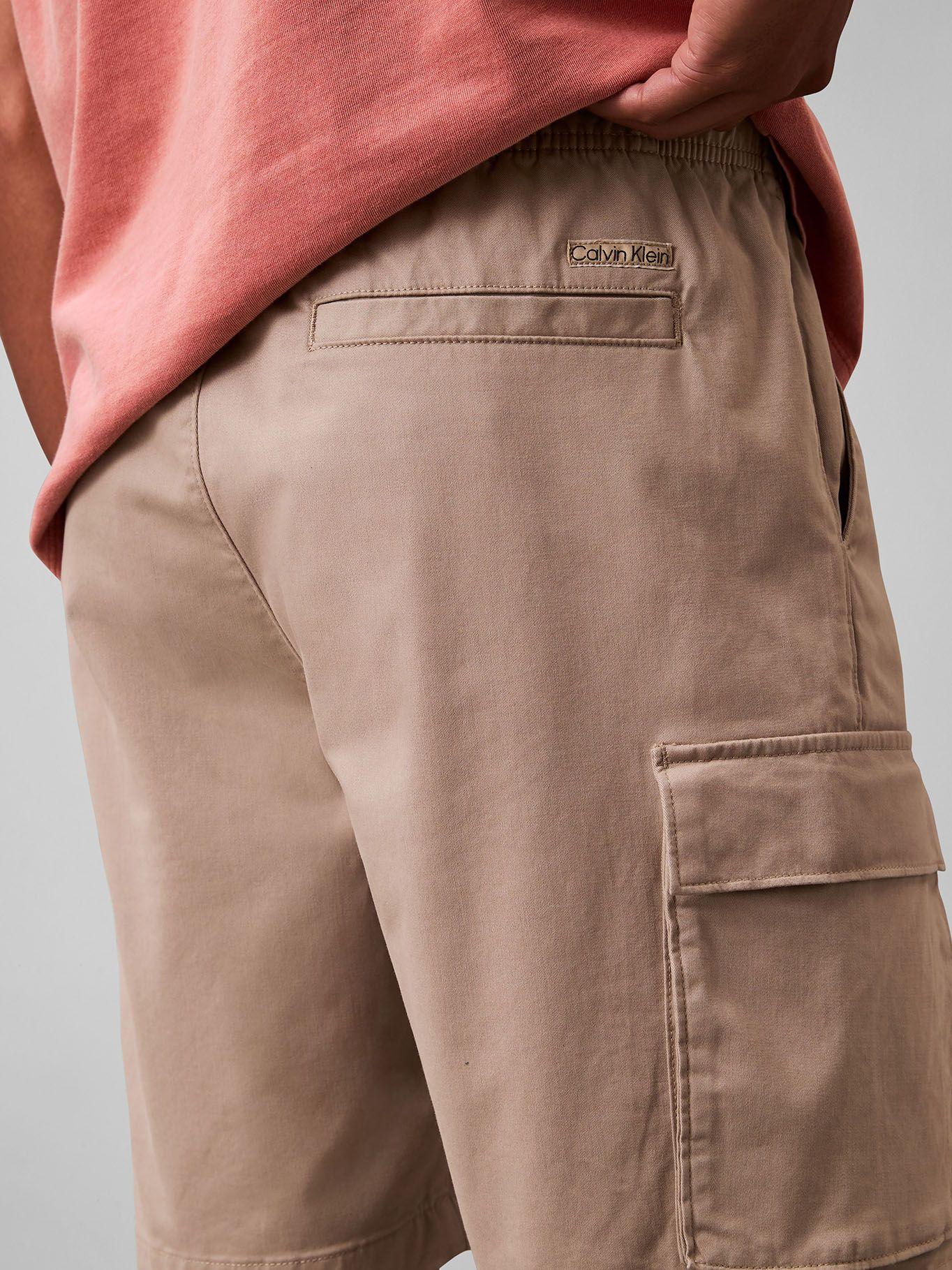 Short Cargo Pull-On de Algodón Beige Calvin Klein-3
