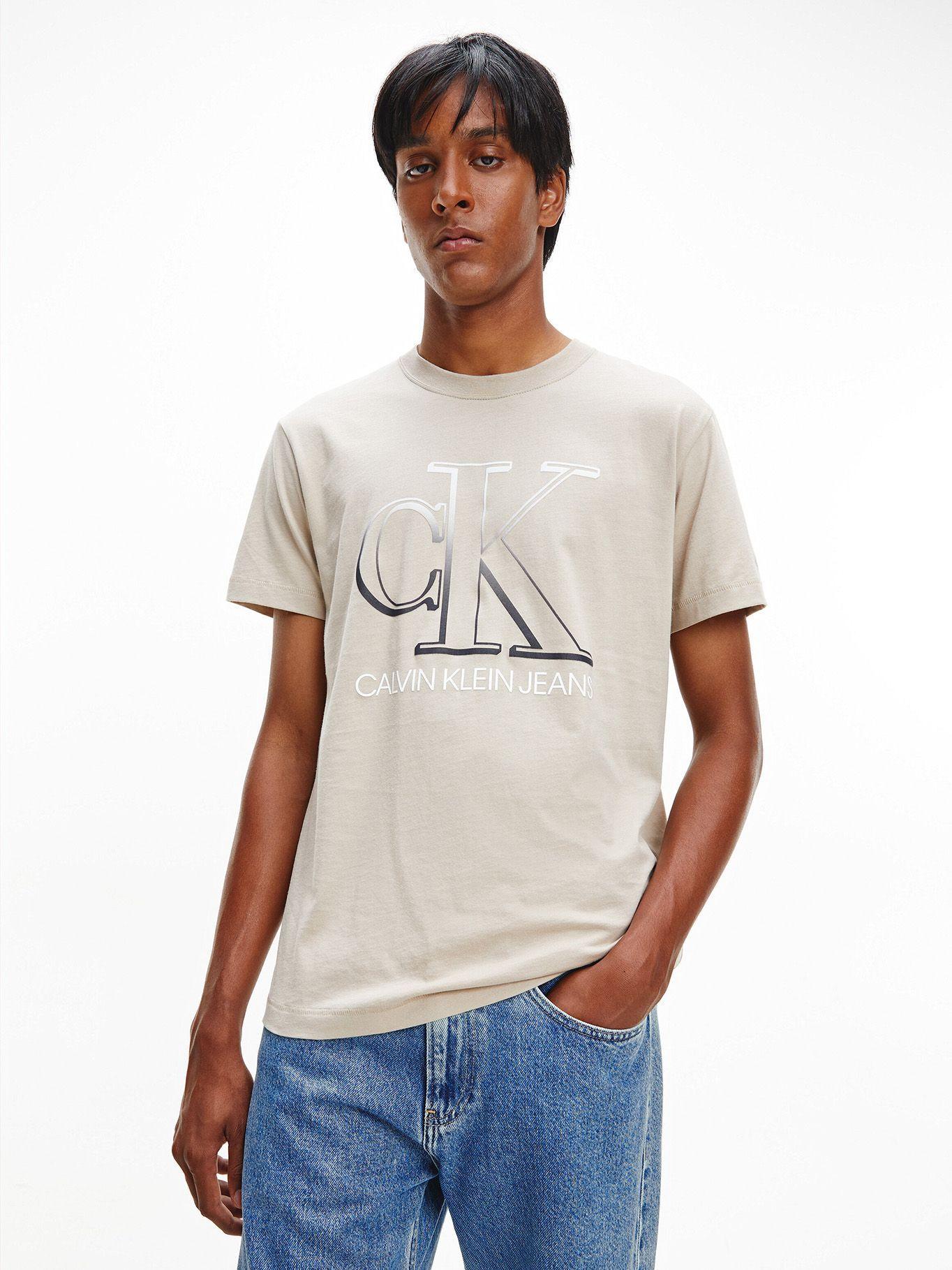 Polera Degrade Monogram Crema Calvin Klein-0