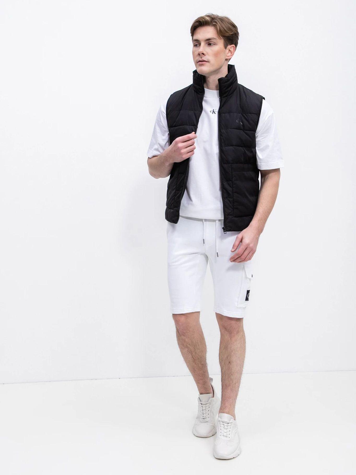 Camiseta con cuello redondo y logotipo Blanco Calvin Klein-1