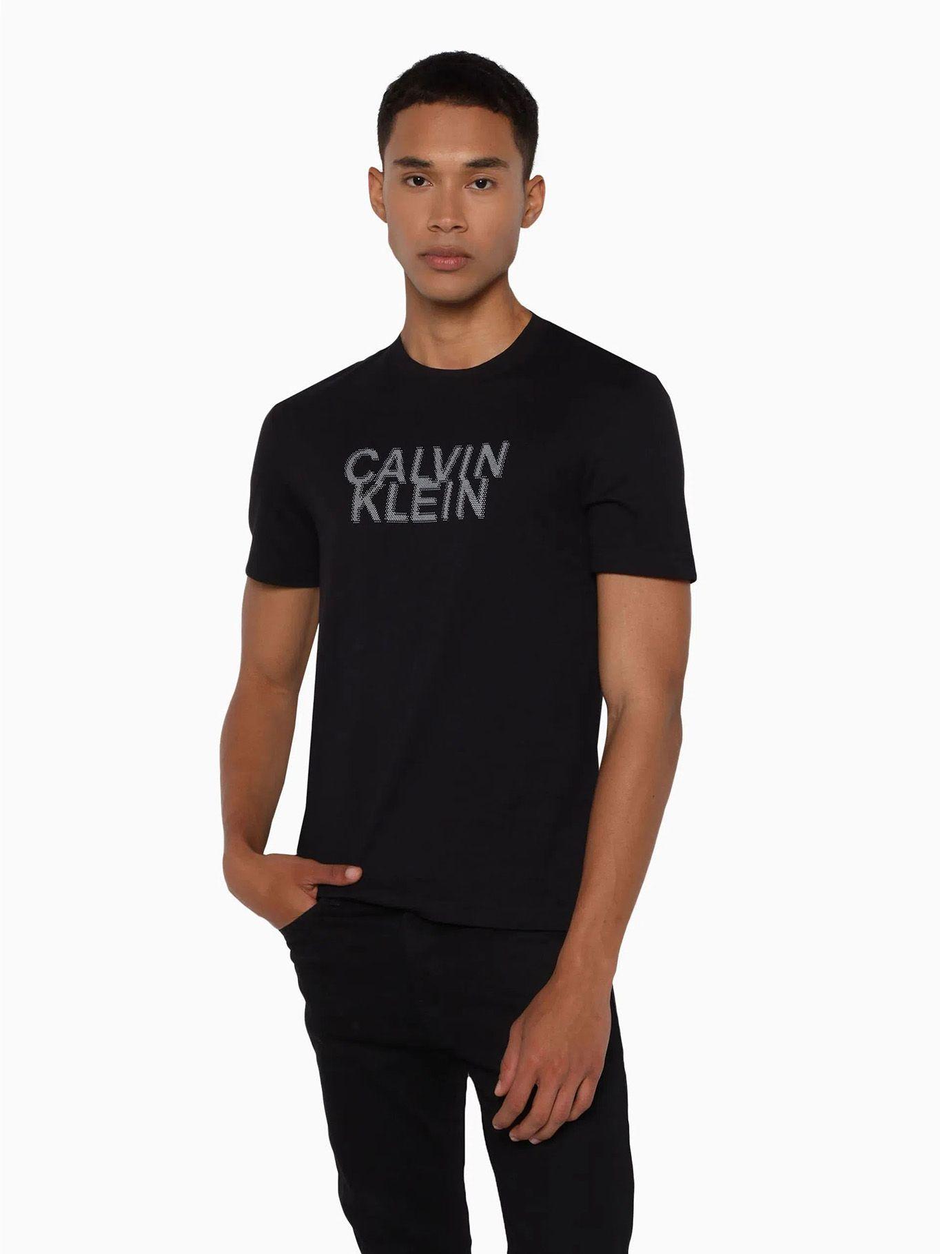 Polera Distorted Logo Negro Calvin Klein-0