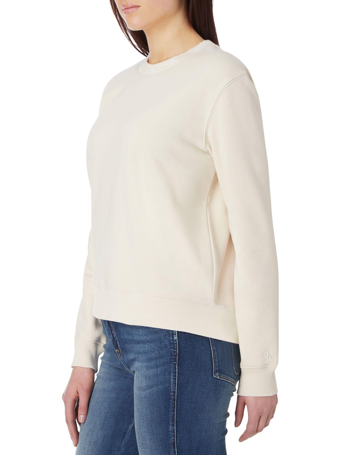 Polerón CK Logo Trim Beige Calvin Klein-2