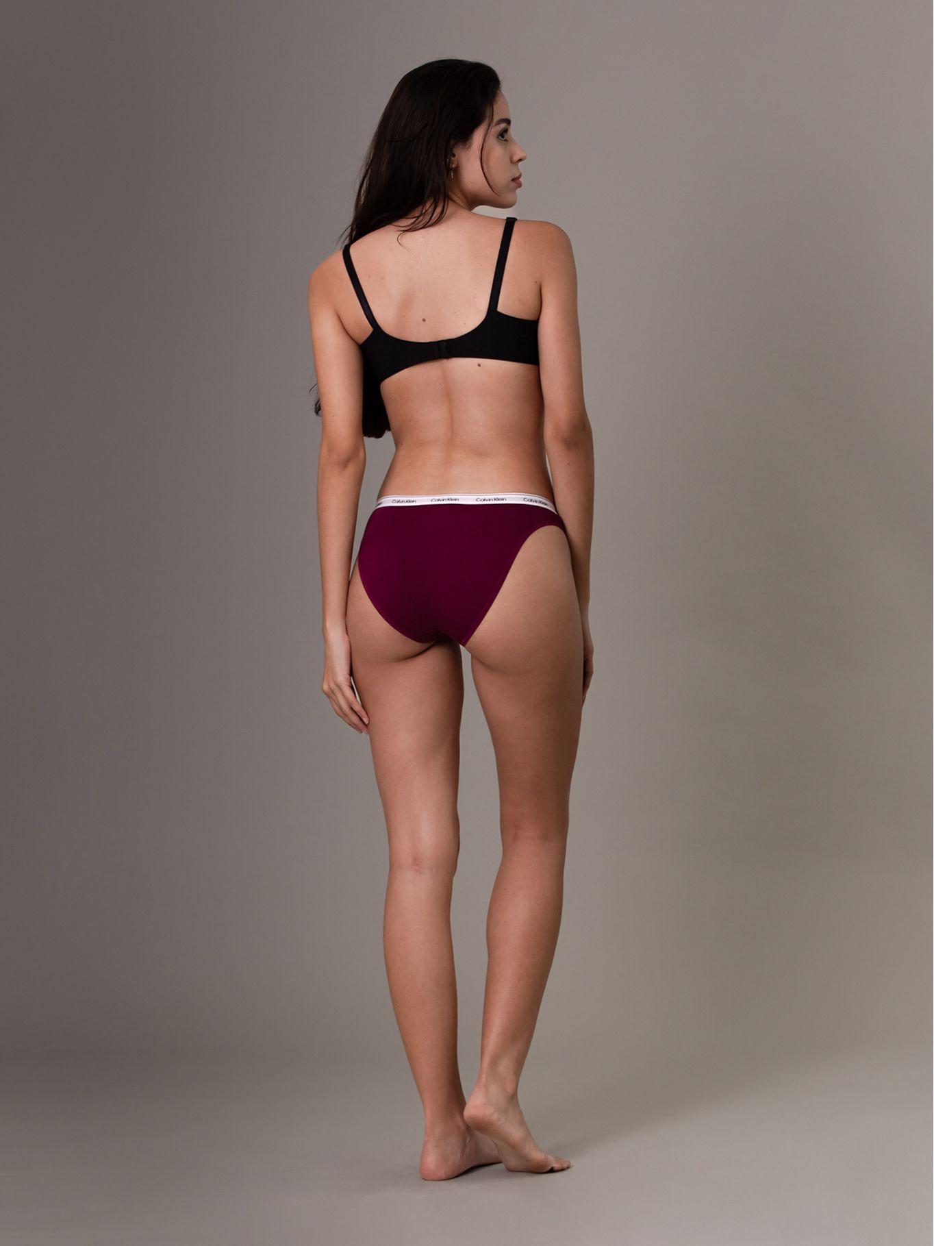Calzón Bikini Modern Logo Burdeo Calvin Klein-2