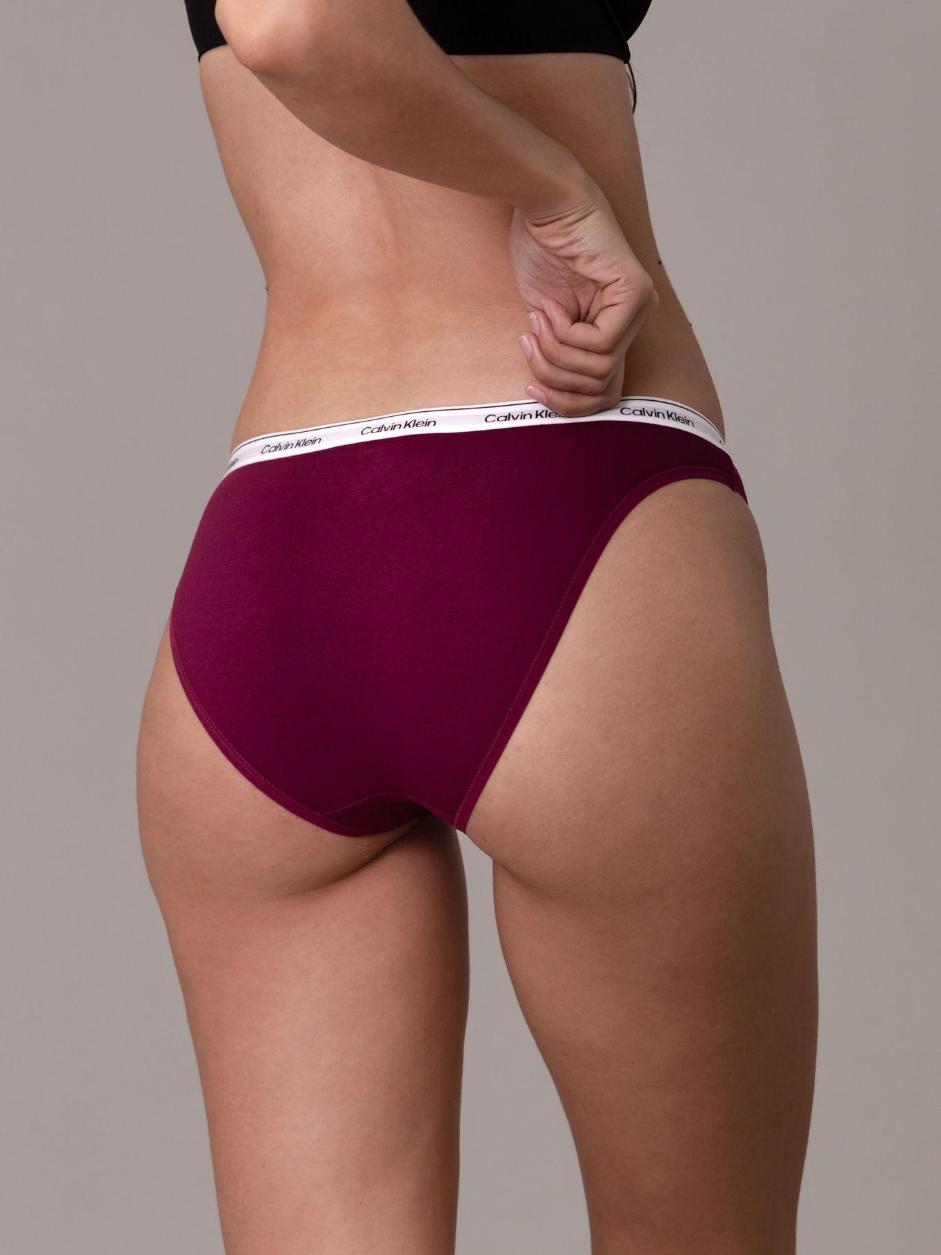 Calzón Bikini Modern Logo Burdeo Calvin Klein-3