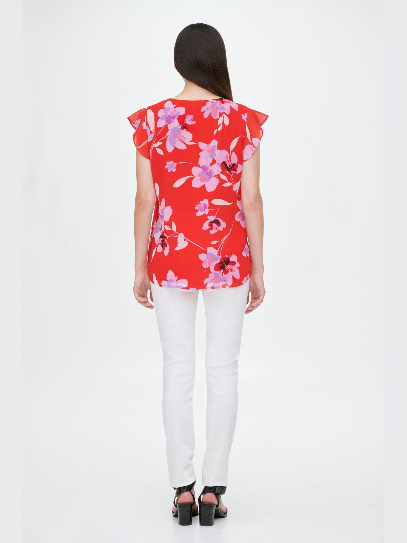 Blusa Estampado Floral Rojo Calvin Klein-1